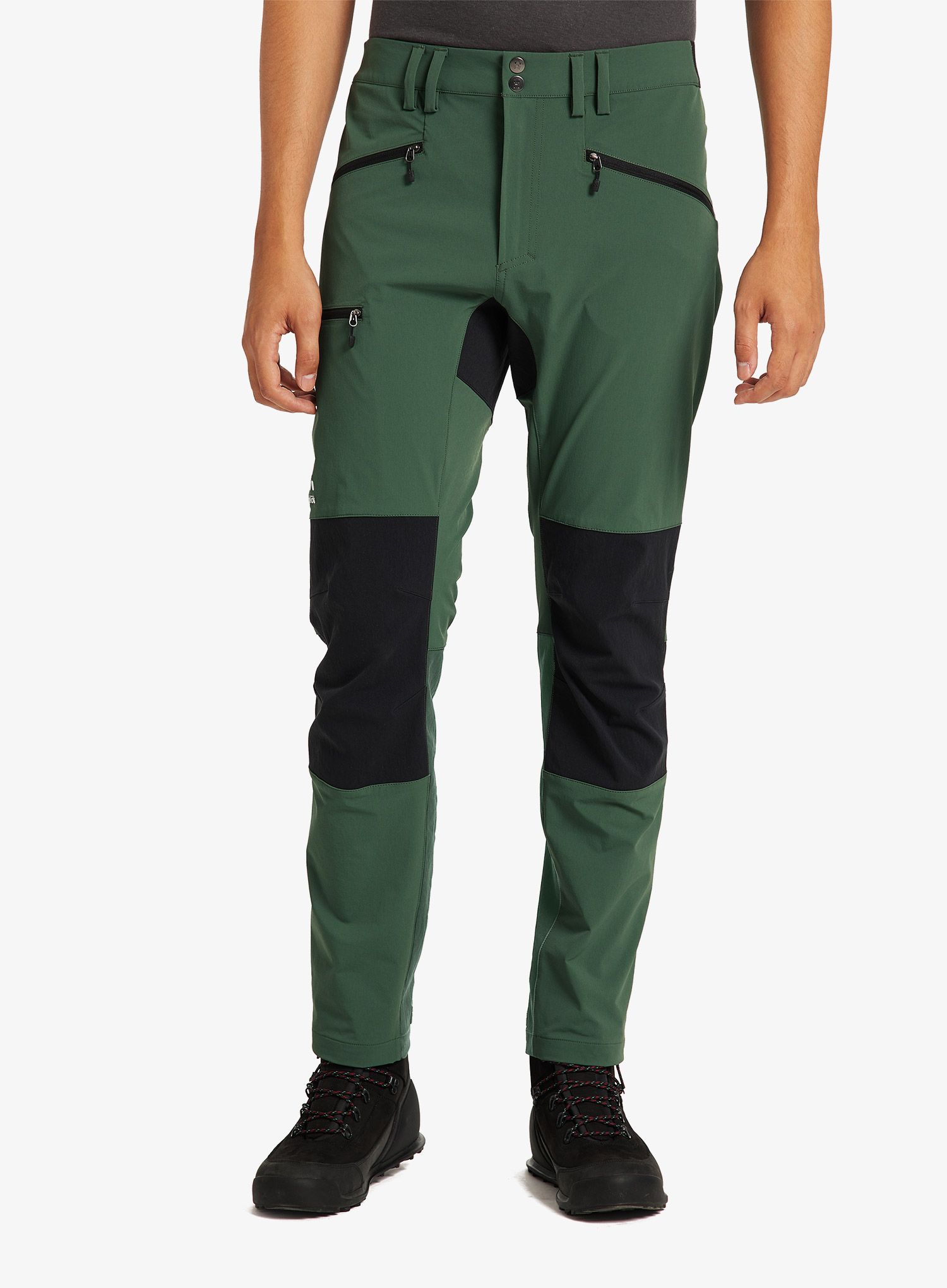 Muške trekking hlače Haglofs Mid Slim Pant - fjell green/true black