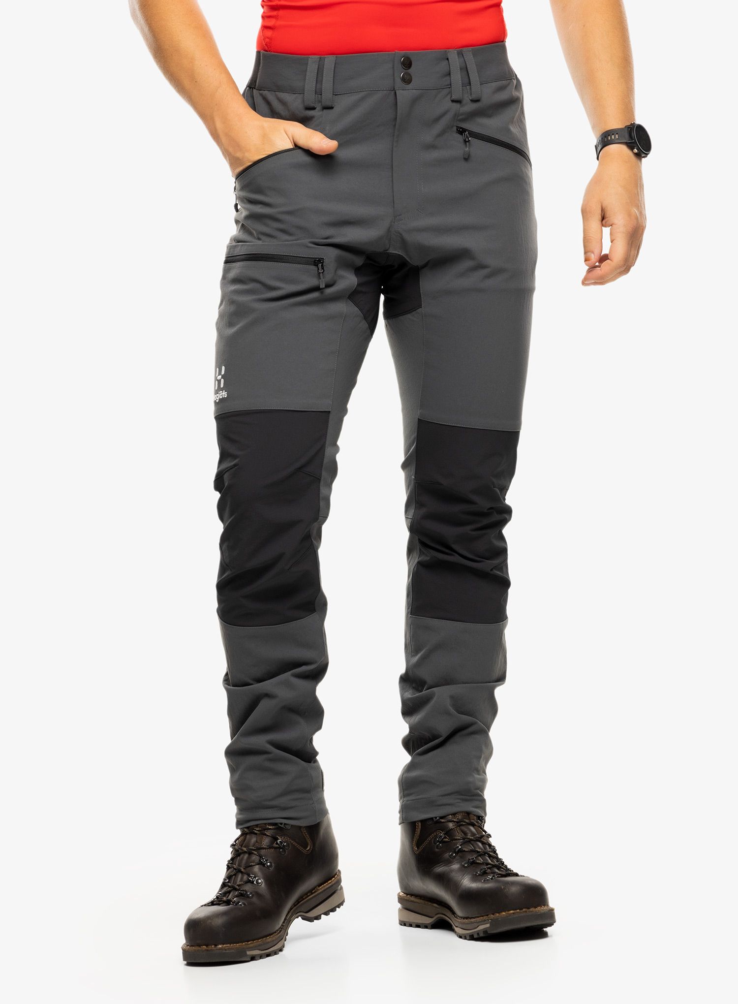 Trekking hlače Haglofs Mid Slim Pant - magnetite/true black