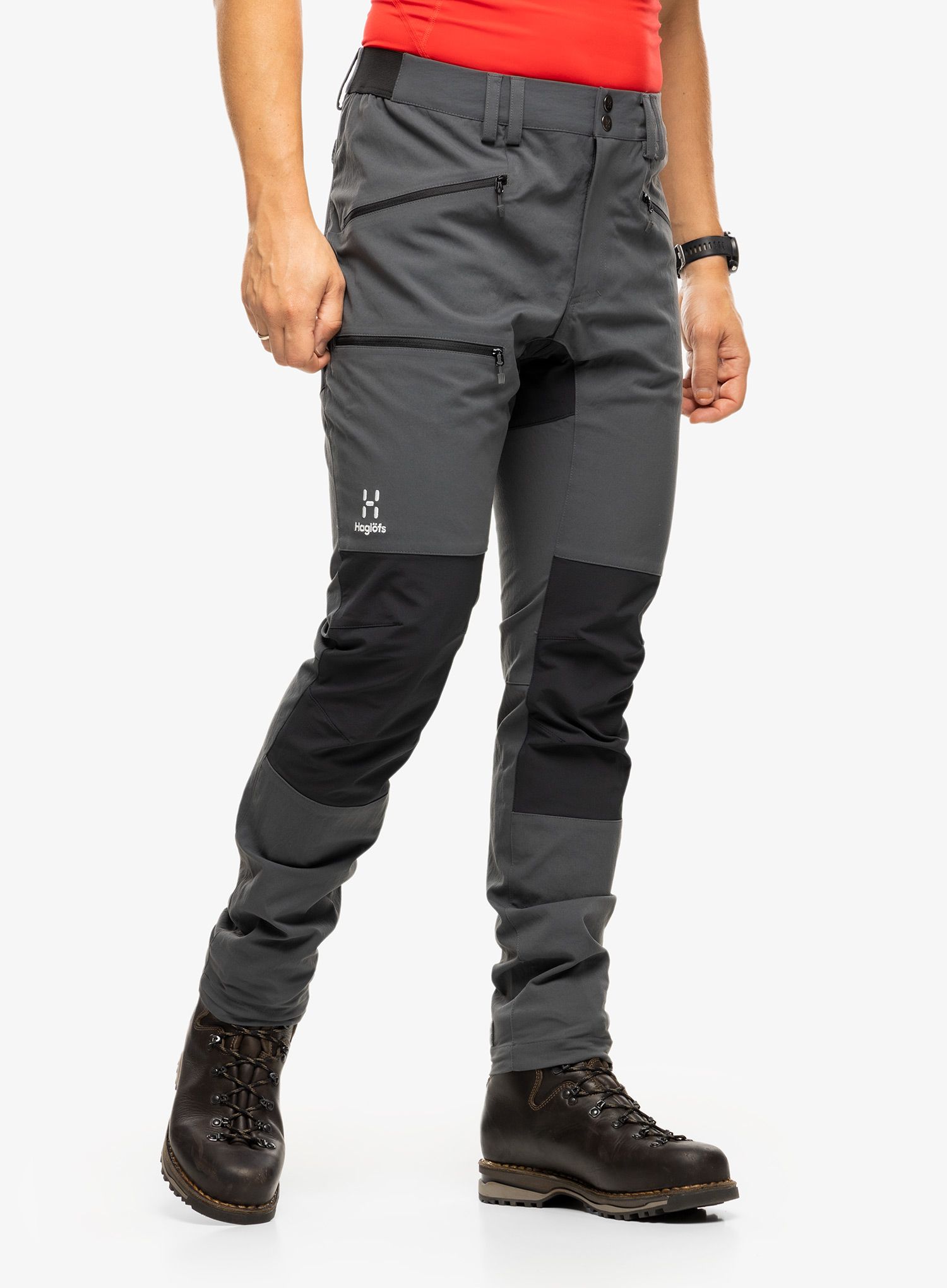 Trekking hlače Haglofs Mid Slim Pant - magnetite/true black