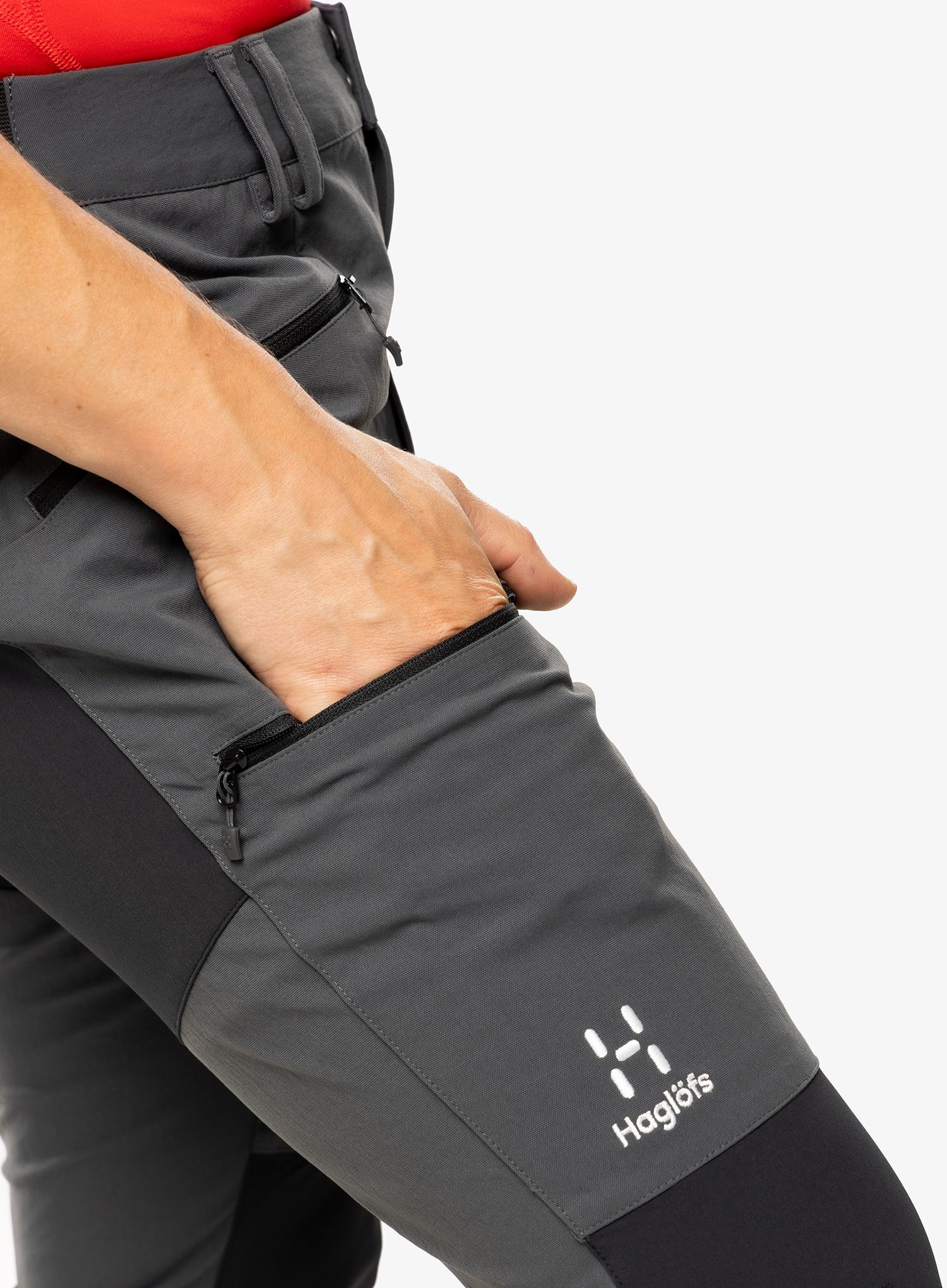 Trekking hlače Haglofs Mid Slim Pant - magnetite/true black