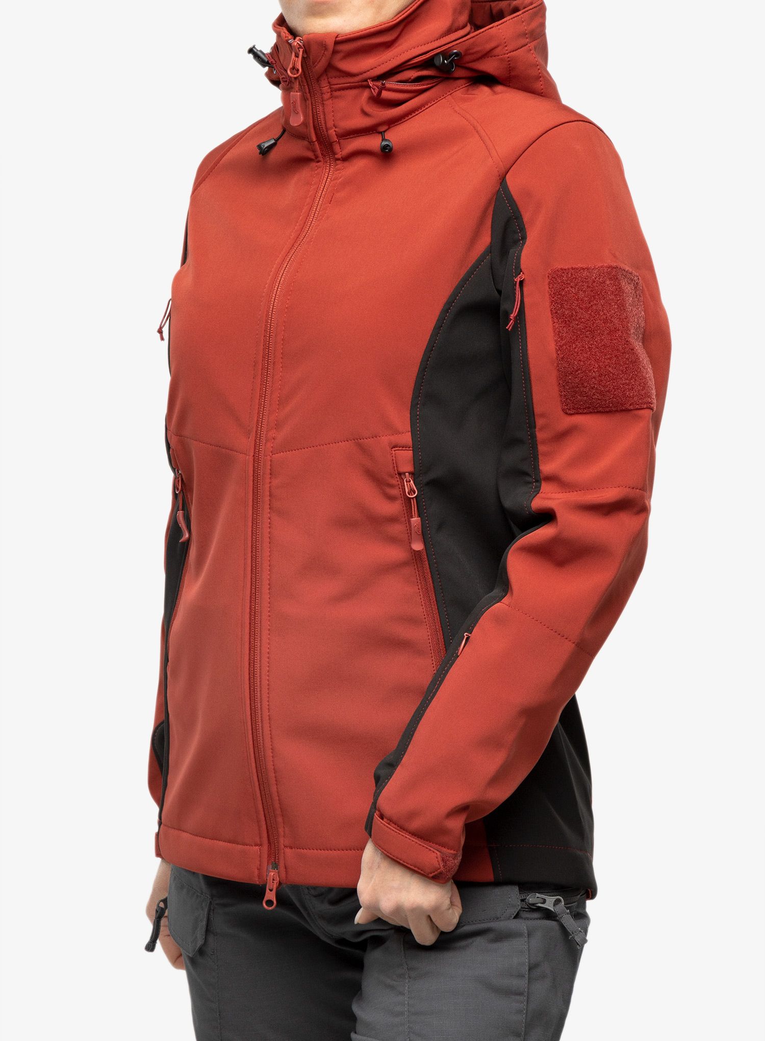 Ženska softshell jakna Helikon-Tex Gunfighter Woman's Jacket - crimson sky/black