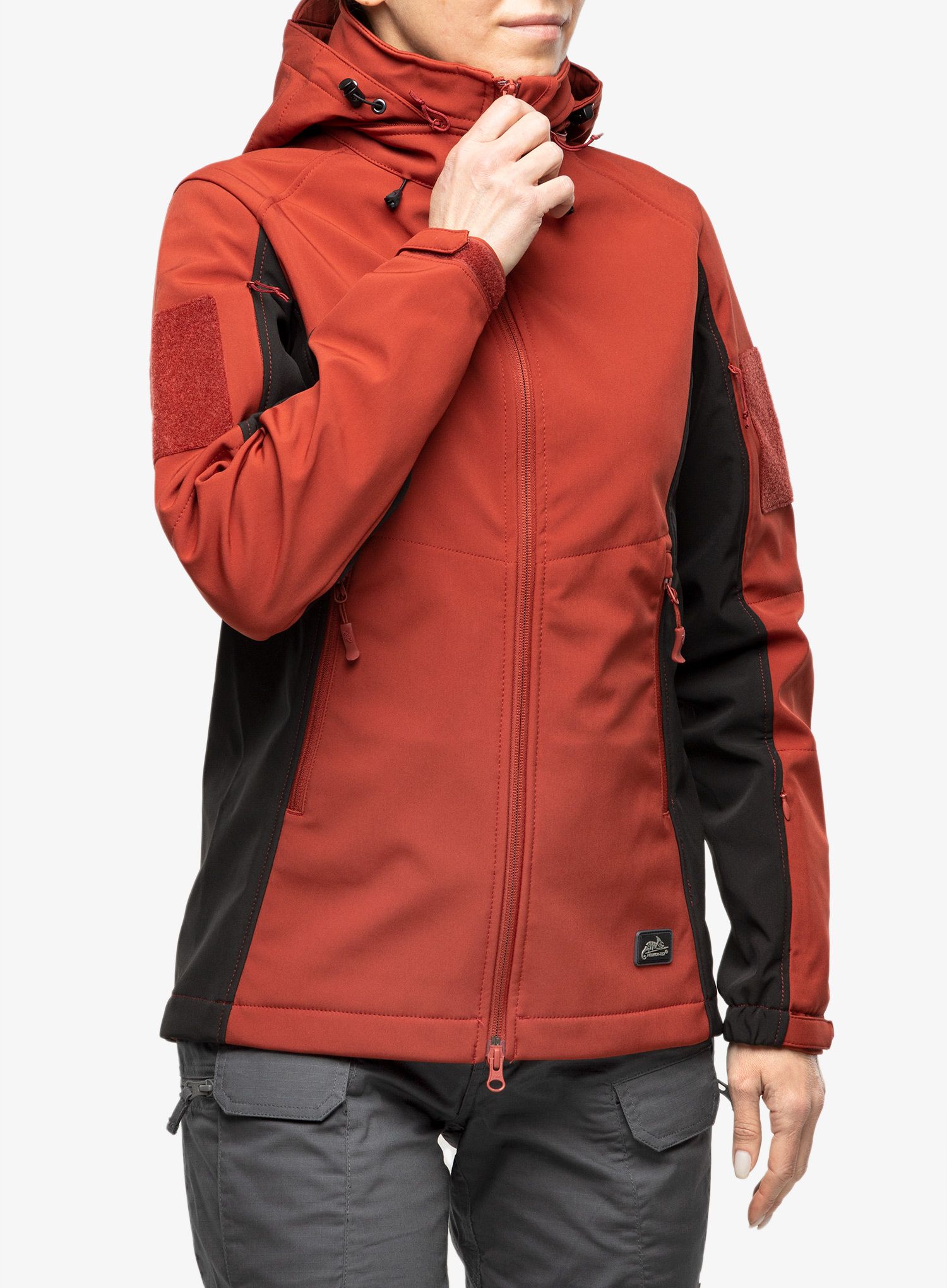 Ženska softshell jakna Helikon-Tex Gunfighter Woman's Jacket - crimson sky/black