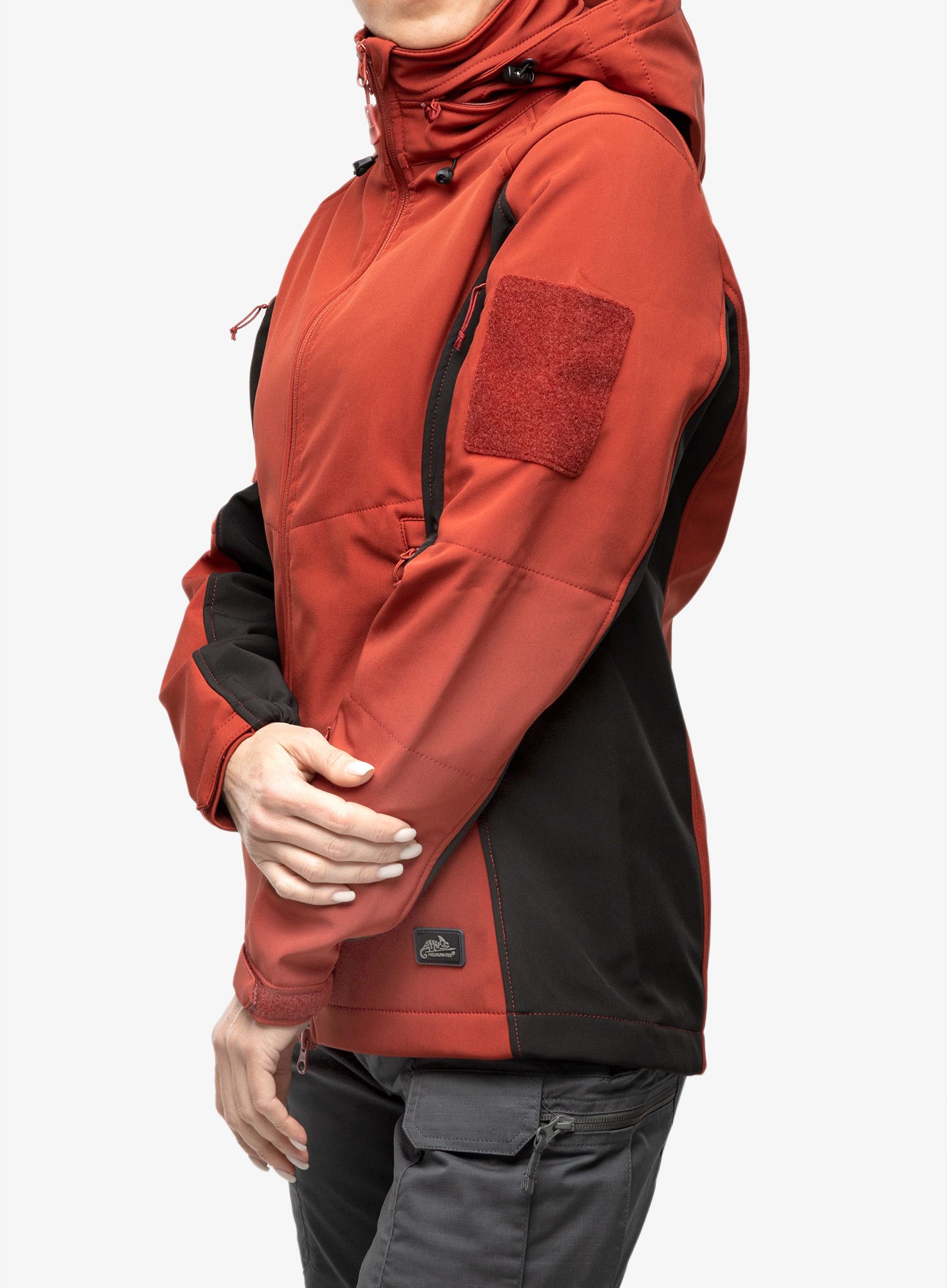 Ženska softshell jakna Helikon-Tex Gunfighter Woman's Jacket - crimson sky/black