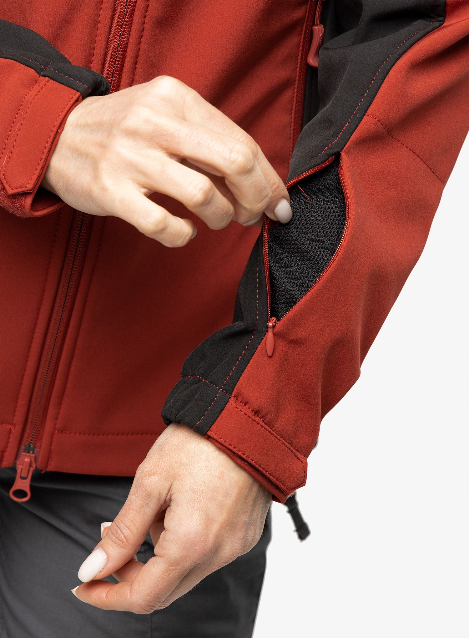 Ženska softshell jakna Helikon-Tex Gunfighter Woman's Jacket - crimson sky/black