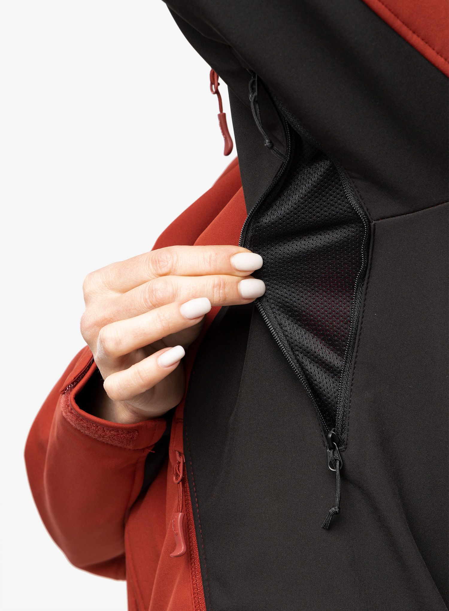 Ženska softshell jakna Helikon-Tex Gunfighter Woman's Jacket - crimson sky/black