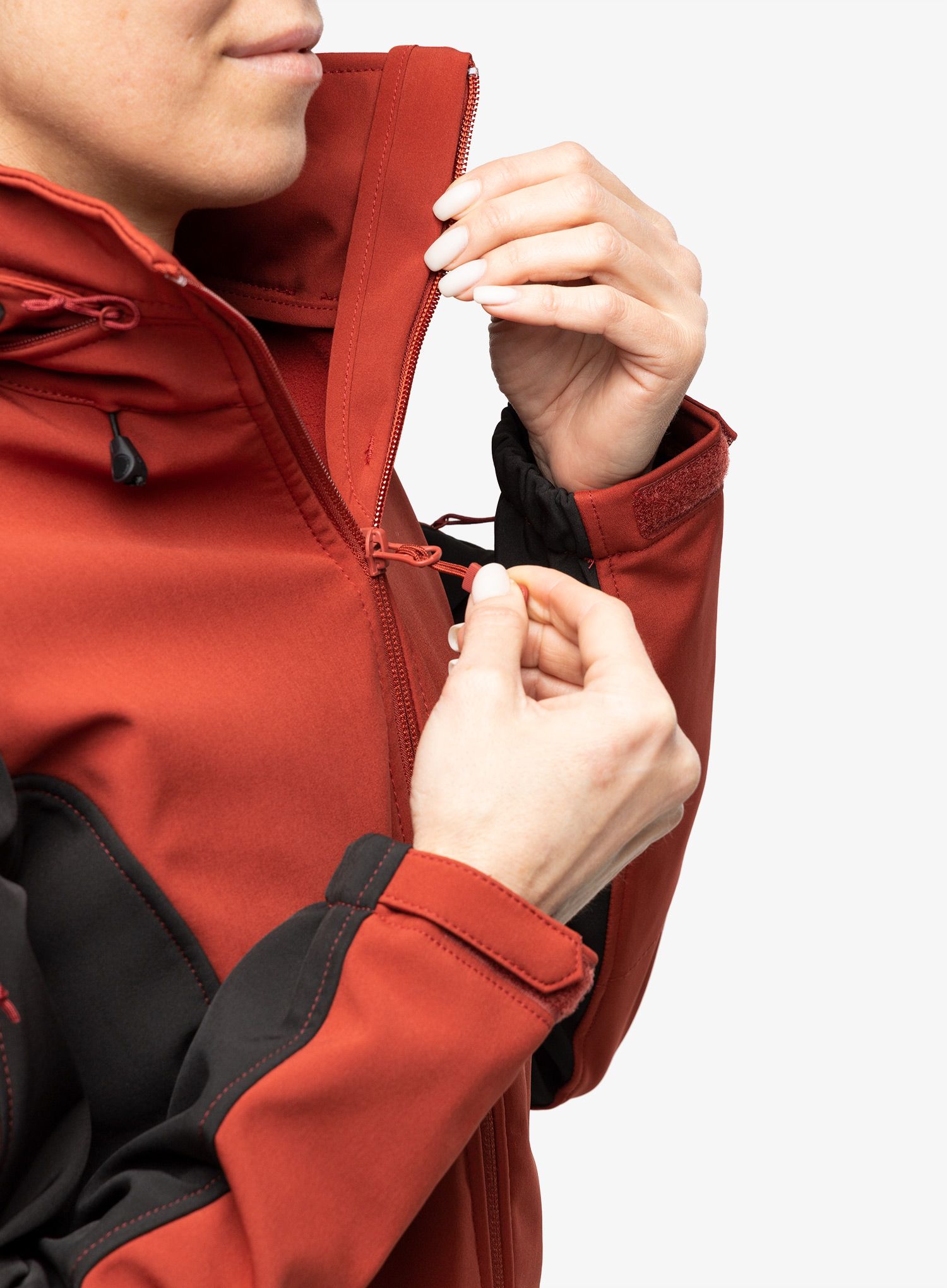 Ženska softshell jakna Helikon-Tex Gunfighter Woman's Jacket - crimson sky/black