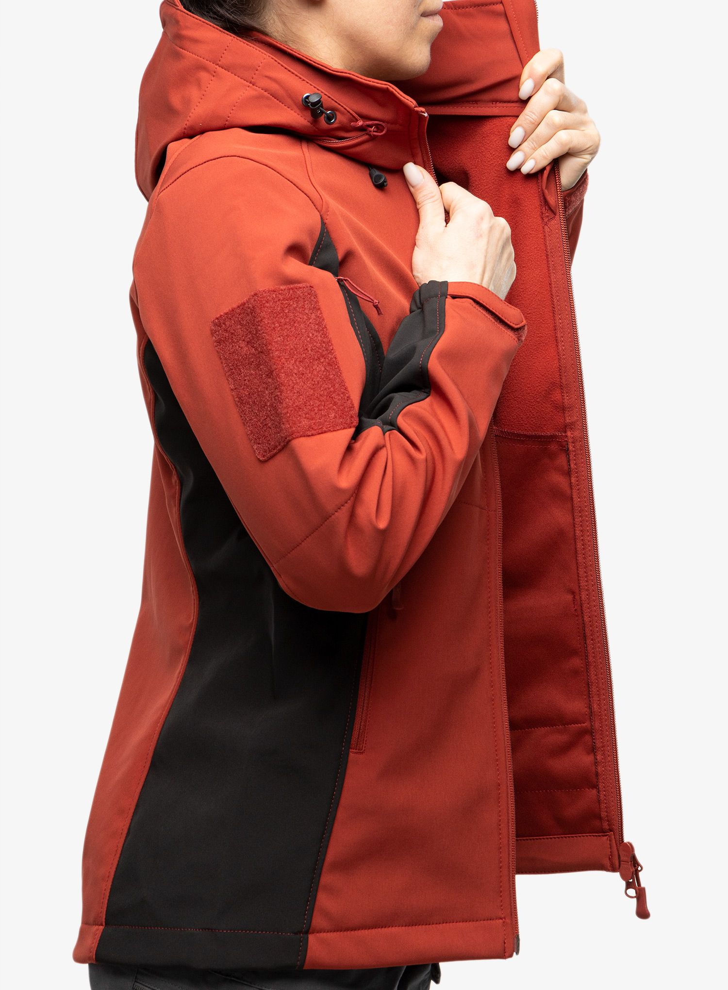 Ženska softshell jakna Helikon-Tex Gunfighter Woman's Jacket - crimson sky/black