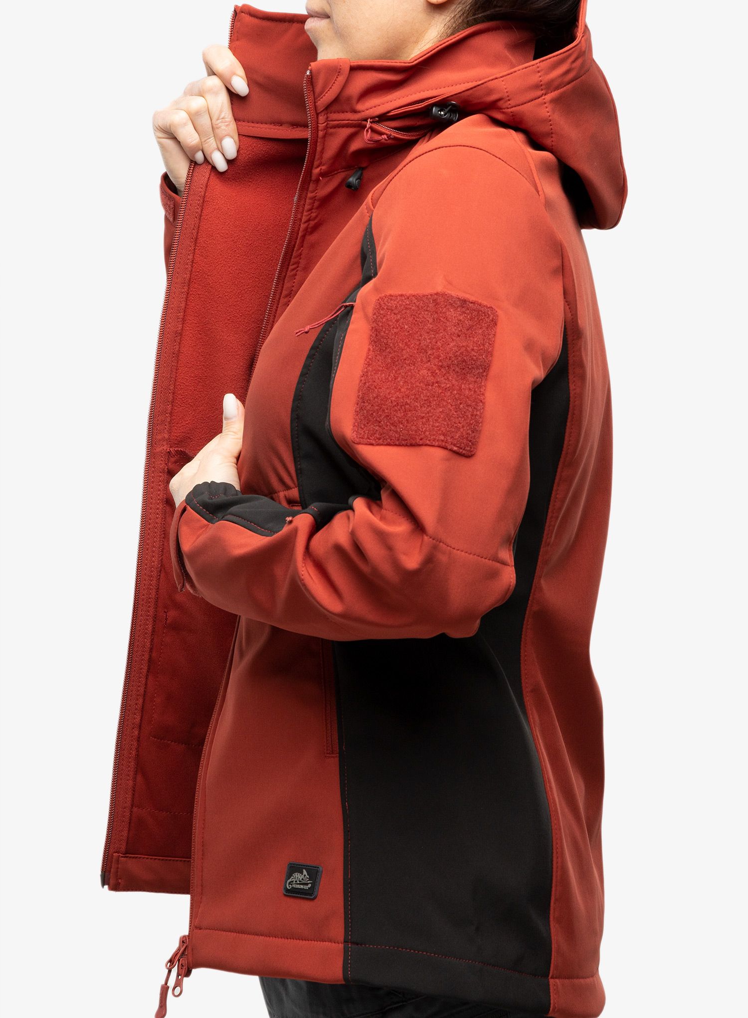Ženska softshell jakna Helikon-Tex Gunfighter Woman's Jacket - crimson sky/black