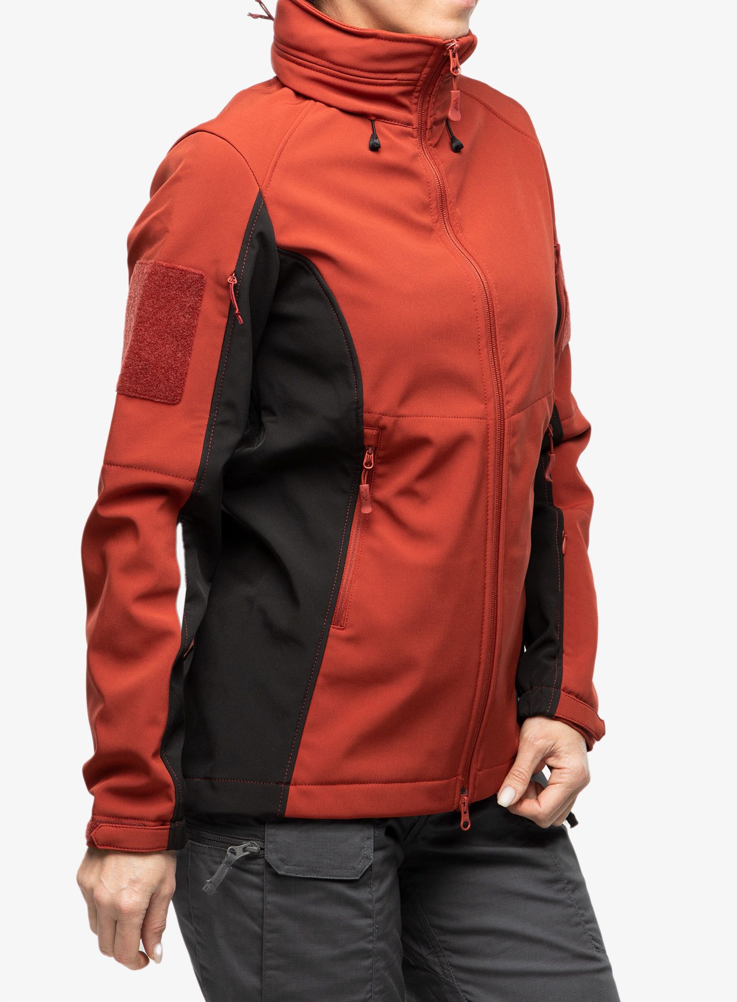 Ženska softshell jakna Helikon-Tex Gunfighter Woman's Jacket - crimson sky/black
