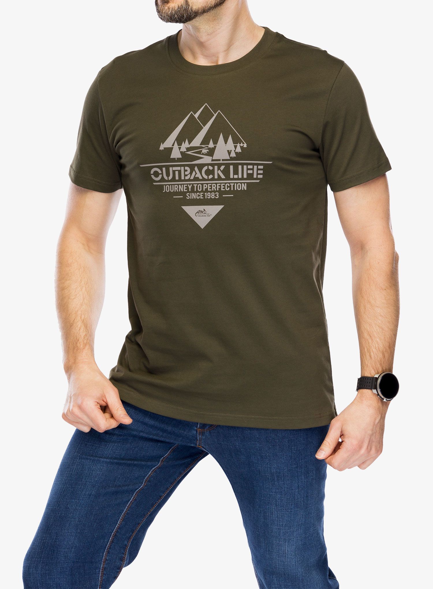 Majica Helikon-Tex T-Shirt Outback Life - taiga green