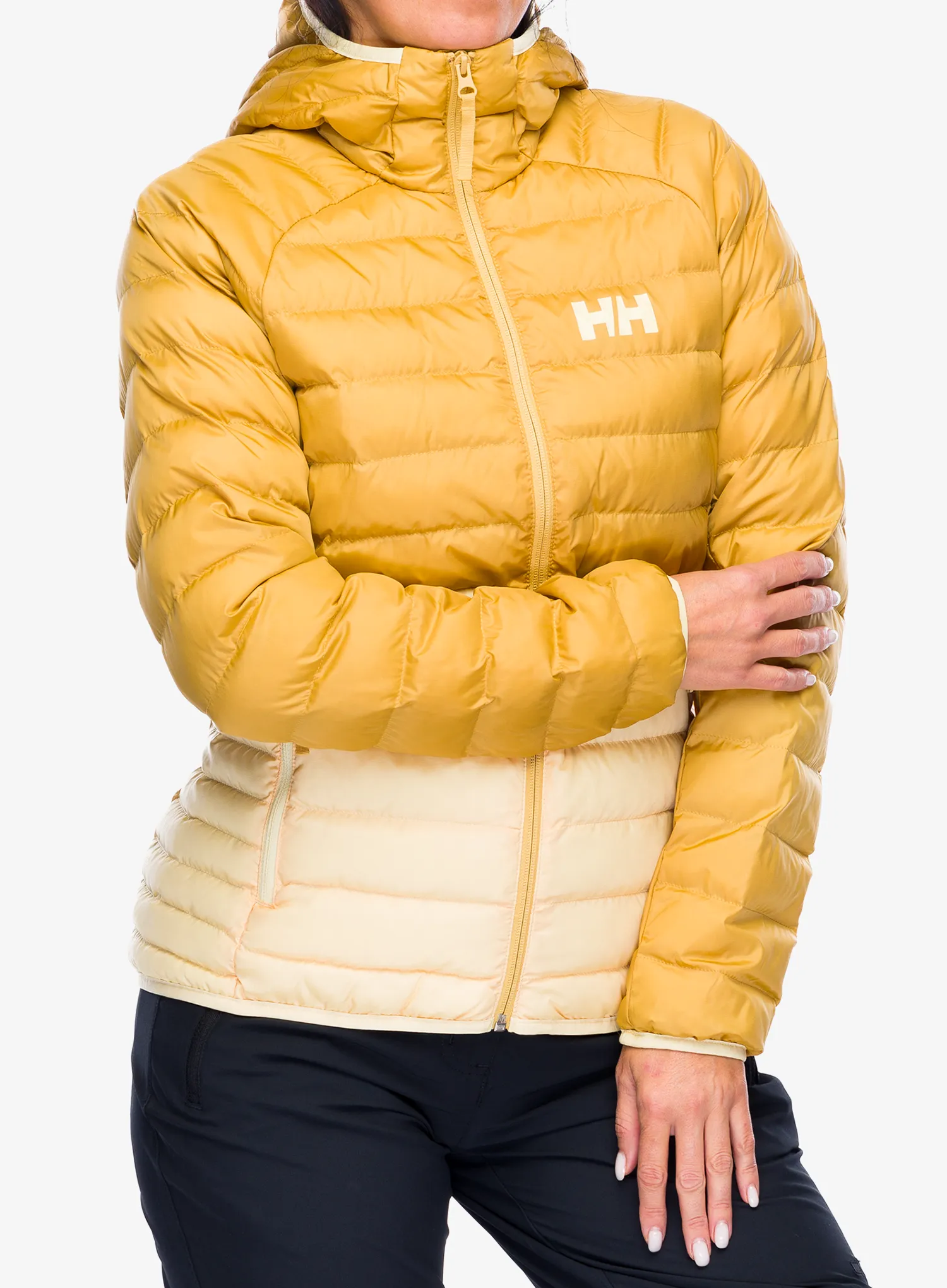 Jakna s postavom ženska Helly Hansen Banff Hooded Insulator - yellow cream/sand