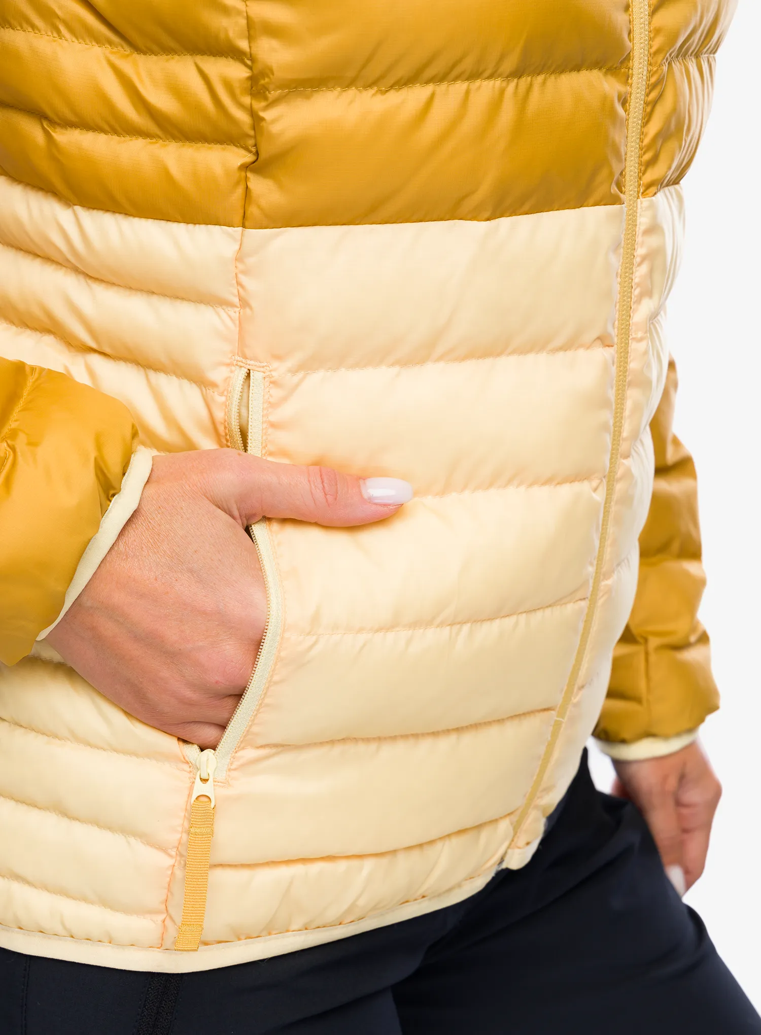 Jakna s postavom ženska Helly Hansen Banff Hooded Insulator - yellow cream/sand