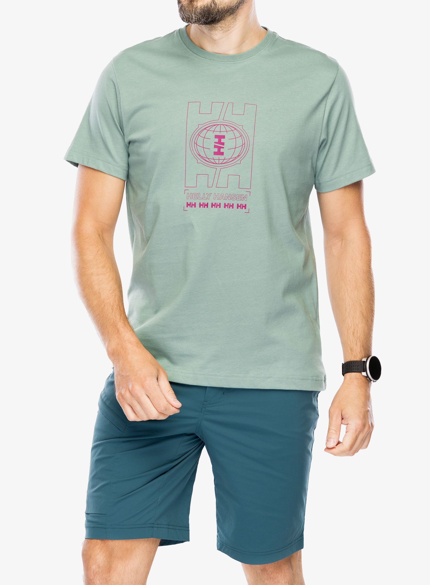 Majica s tiskom Helly Hansen Core Graphic T-Shirt - cactus