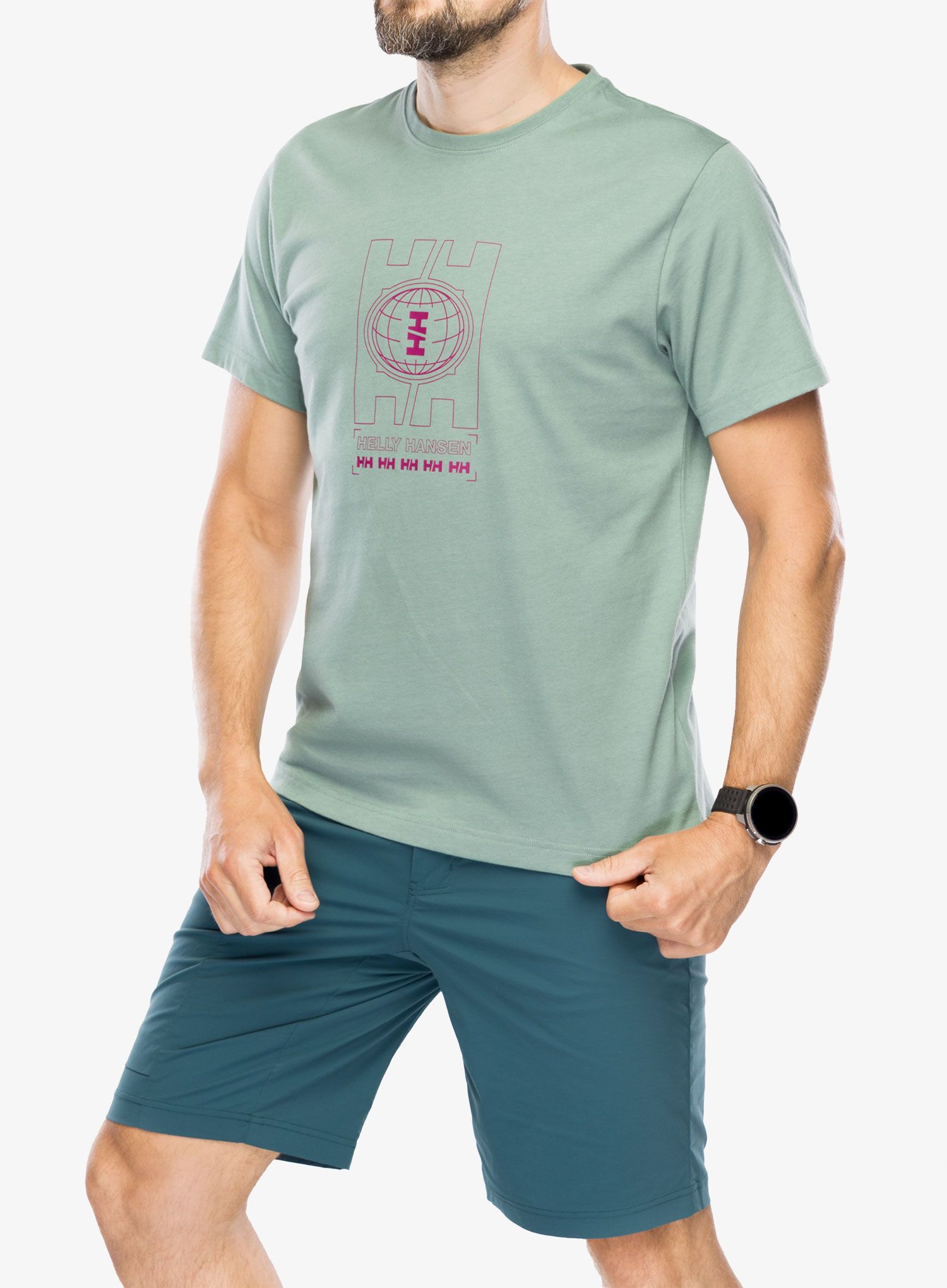 Majica s tiskom Helly Hansen Core Graphic T-Shirt - cactus