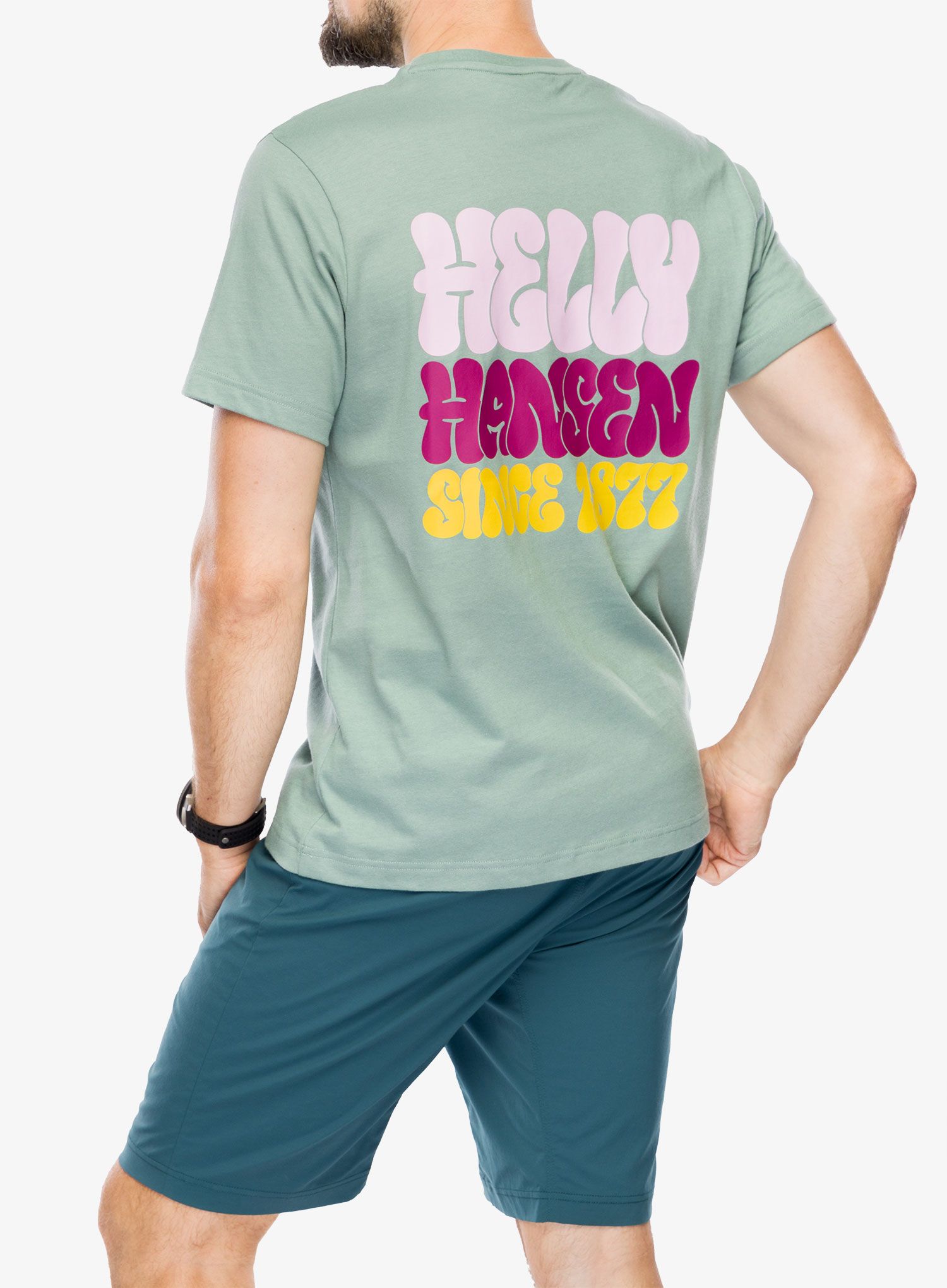 Majica s tiskom Helly Hansen Core Graphic T-Shirt - cactus