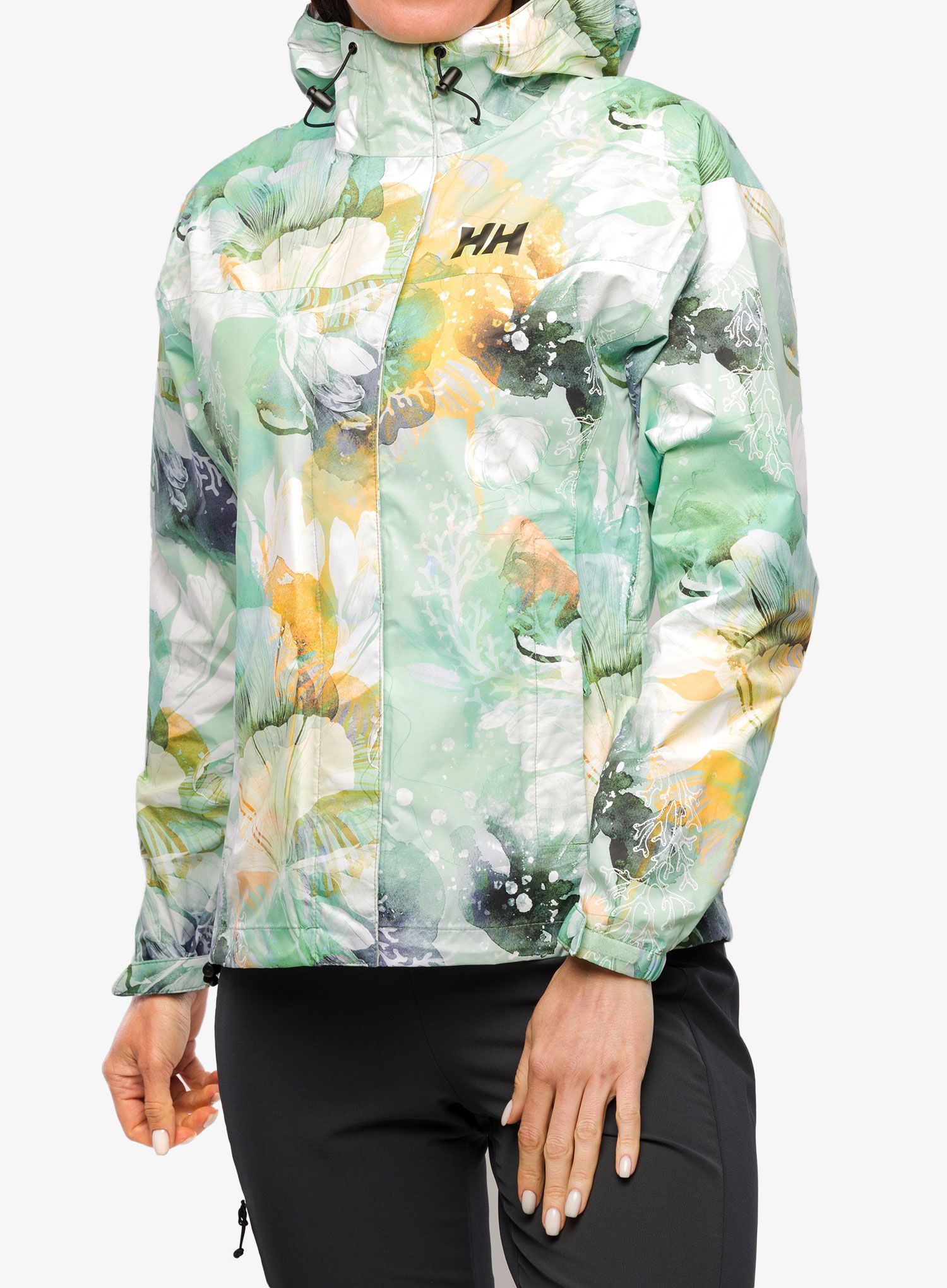 Ženska kišna jakna Helly Hansen Loke Print Jacket - jade esra