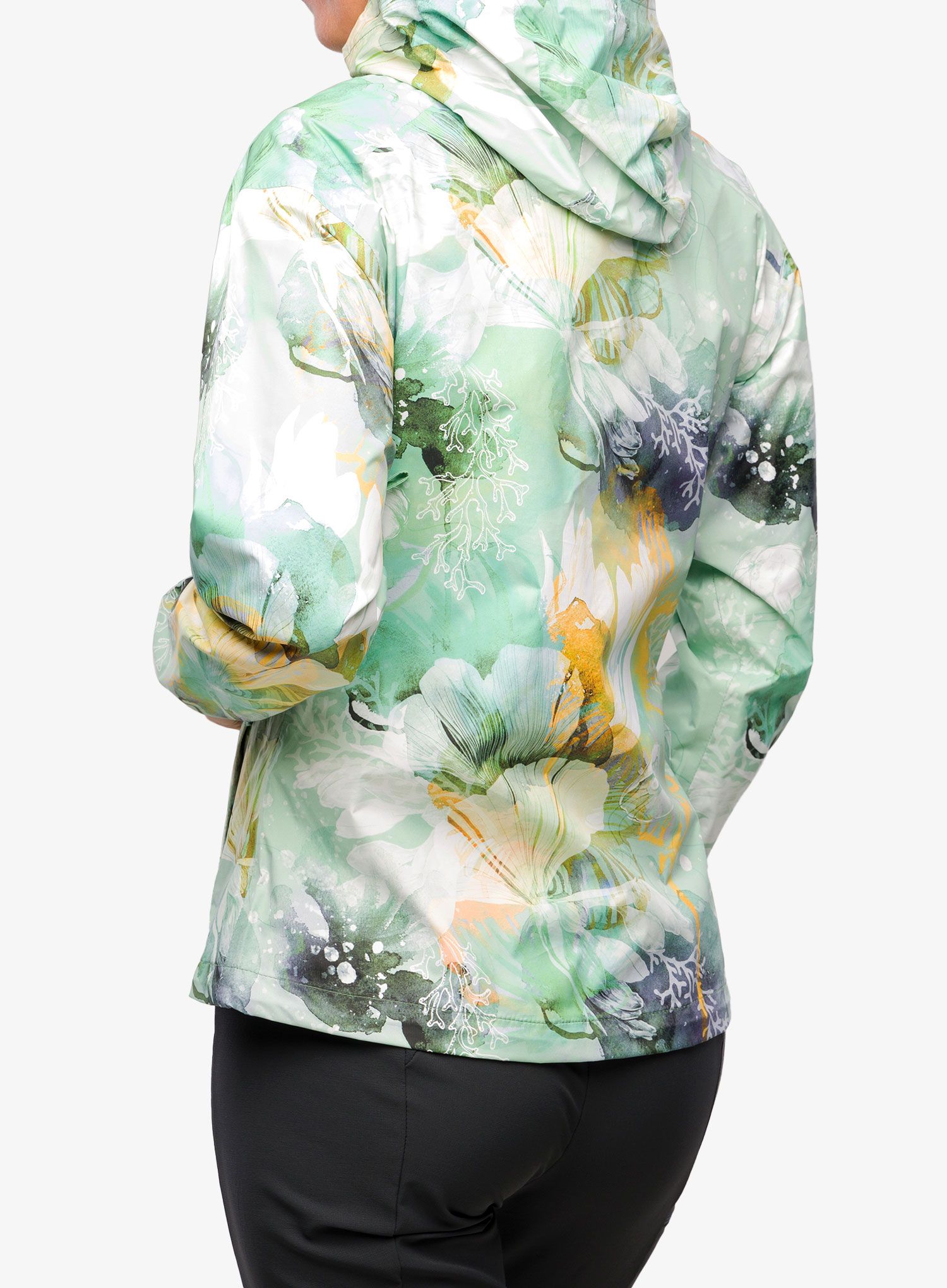 Ženska kišna jakna Helly Hansen Loke Print Jacket - jade esra