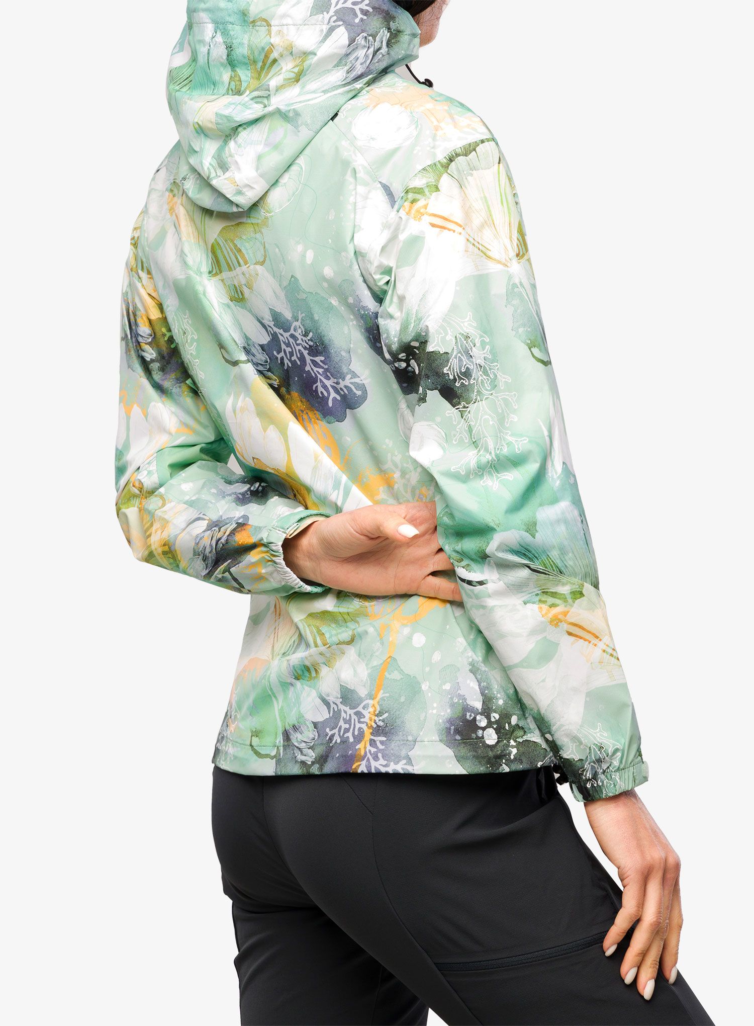 Ženska kišna jakna Helly Hansen Loke Print Jacket - jade esra