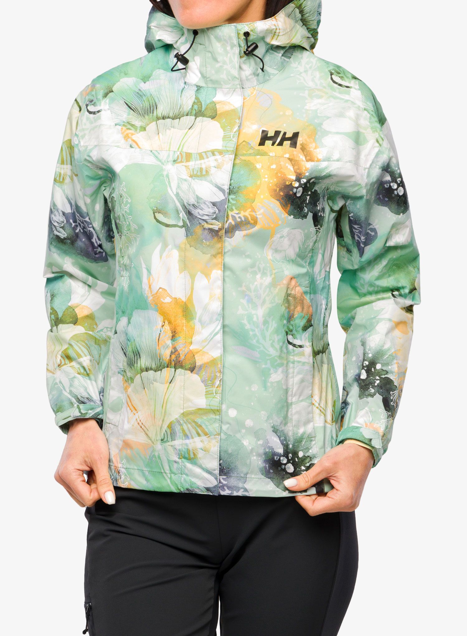 Ženska kišna jakna Helly Hansen Loke Print Jacket - jade esra