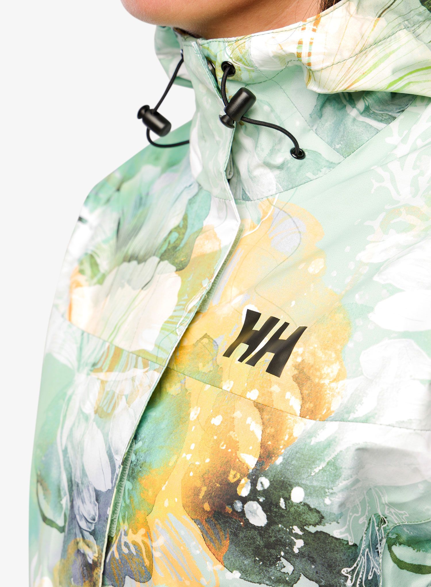 Ženska kišna jakna Helly Hansen Loke Print Jacket - jade esra