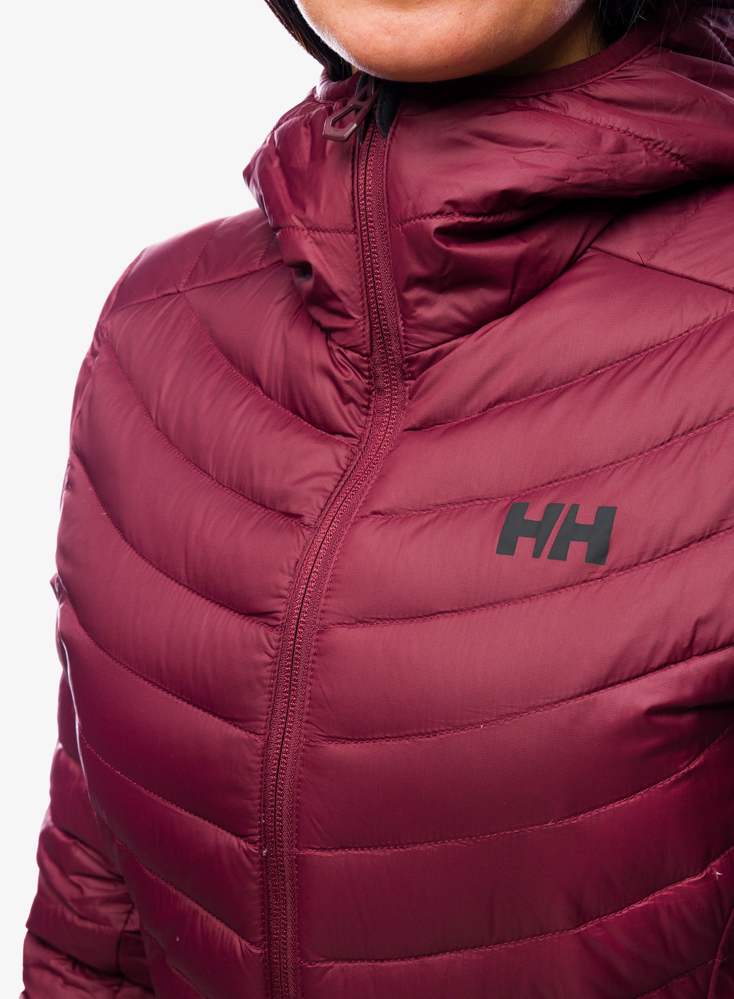 Ženski perjani kaput Helly Hansen Verglas Long Down Insulator Jacket - hickory/coral almond
