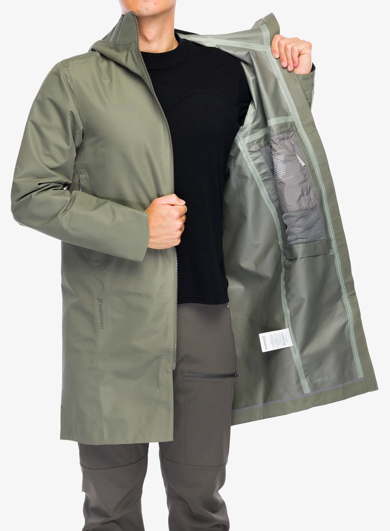 Kišna jakna Houdini One Parka - sage green