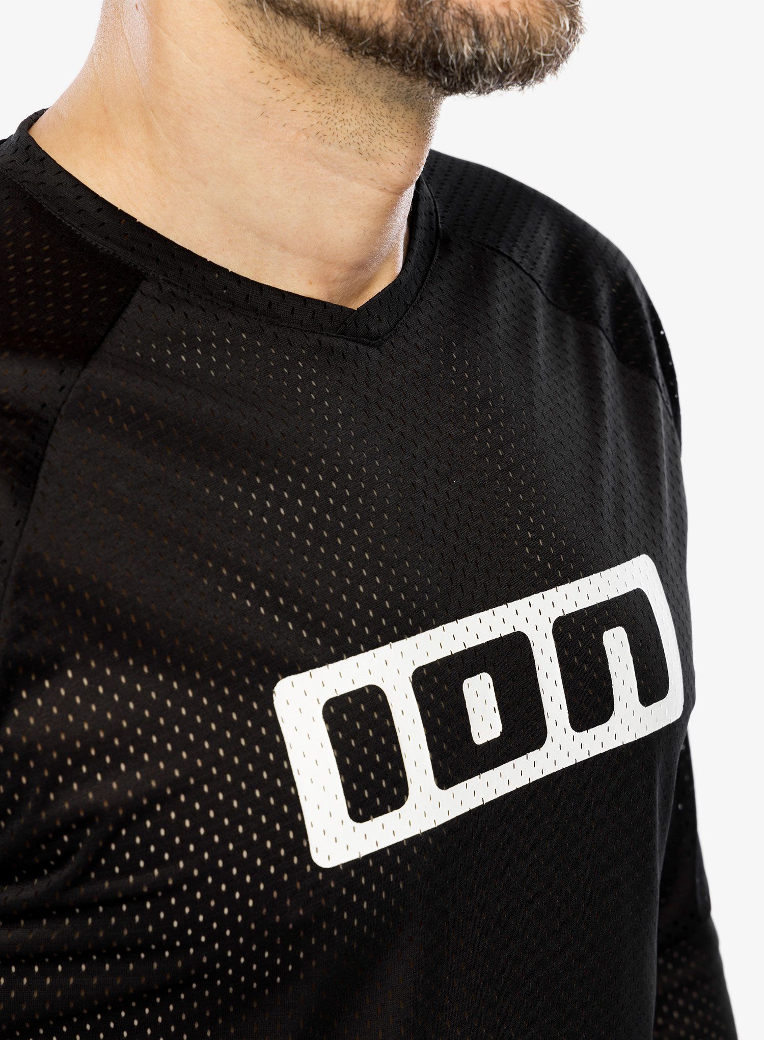 Biciklistička dukserica ION Logo LS Jersey - black