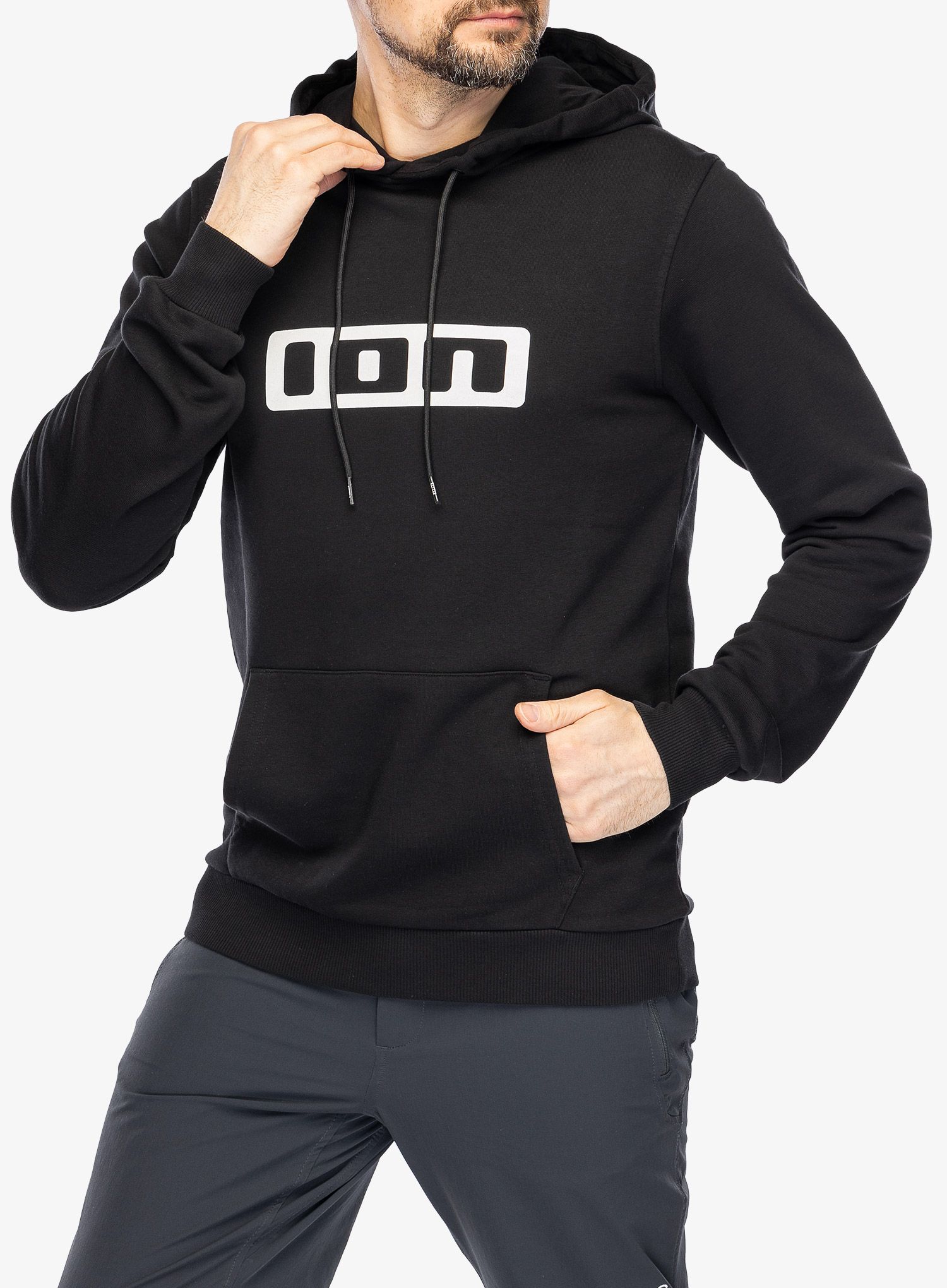 Majica s kapuljačom ION Logo - black