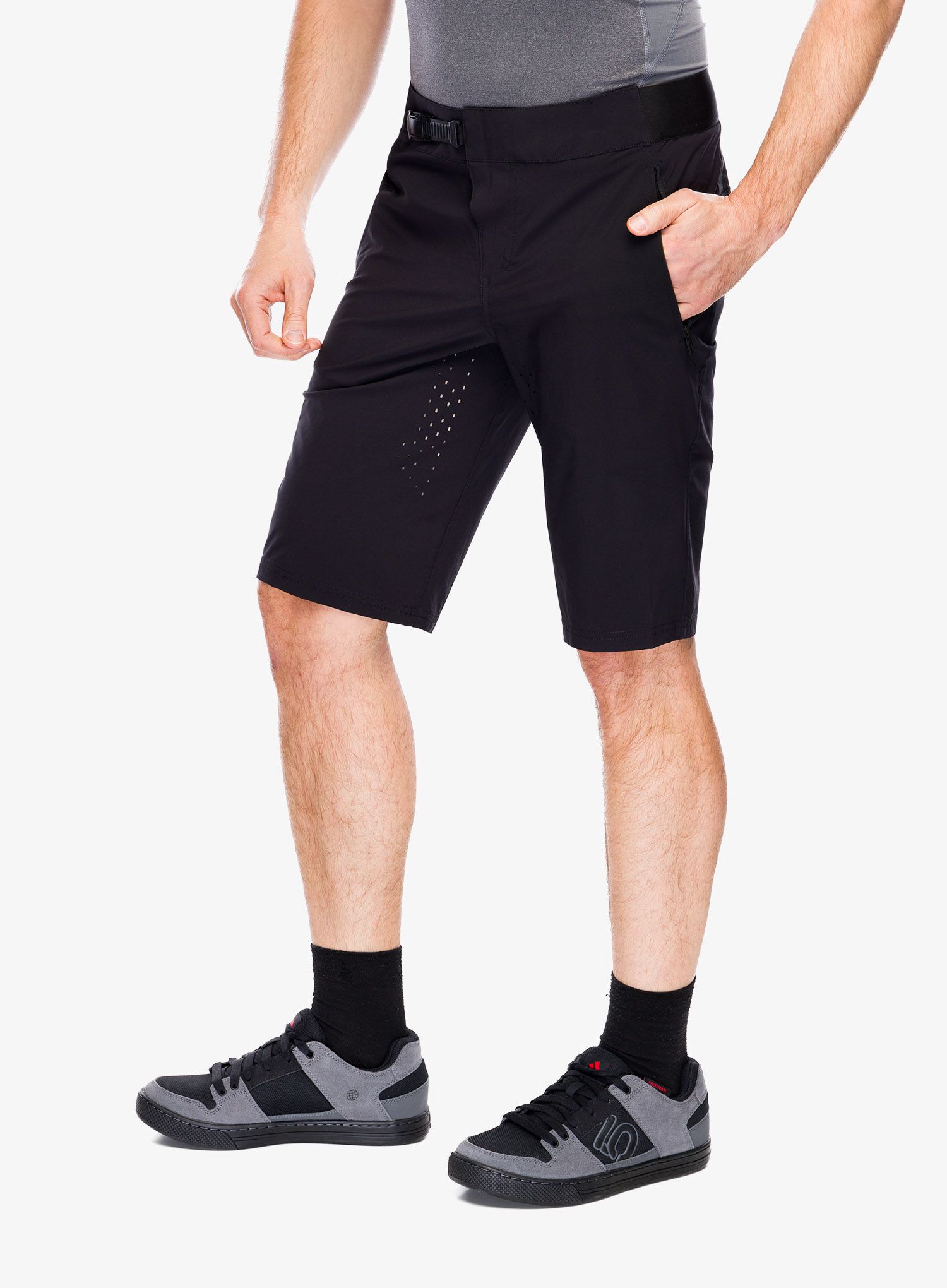 Biciklističke kratke hlače ION Tech Logo Shorts - black