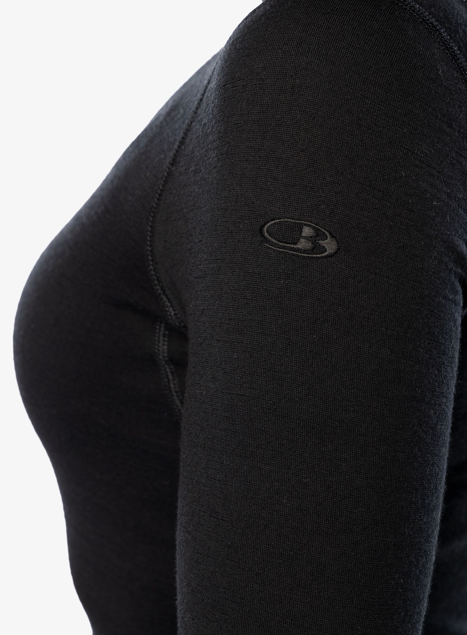 Ženska termoaktivna dukserica Icebreaker 200 Oasis L/S Half Zip - black