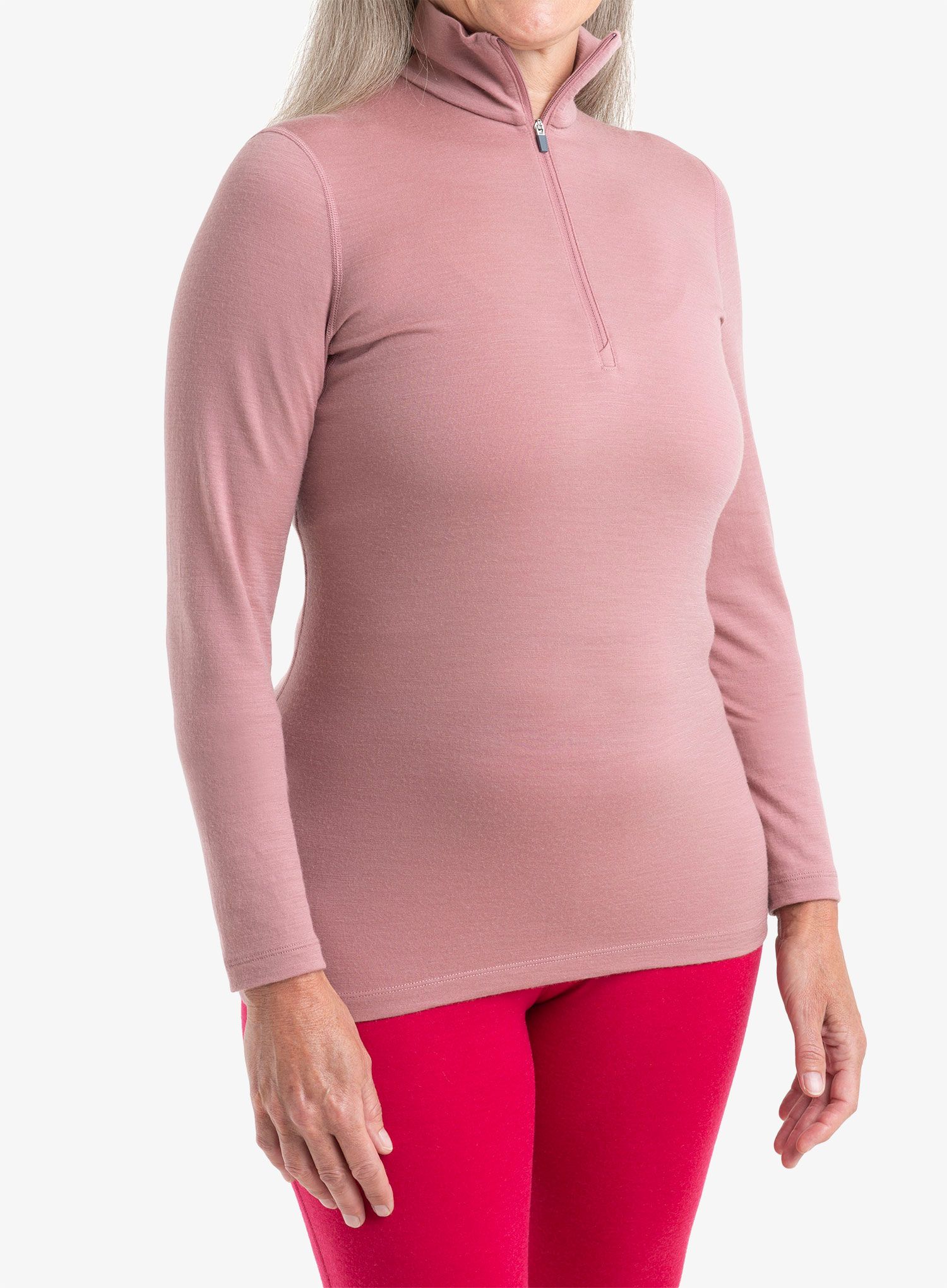 Ženska termoaktivna dukserica Icebreaker 200 Oasis L/S Half Zip - crystal