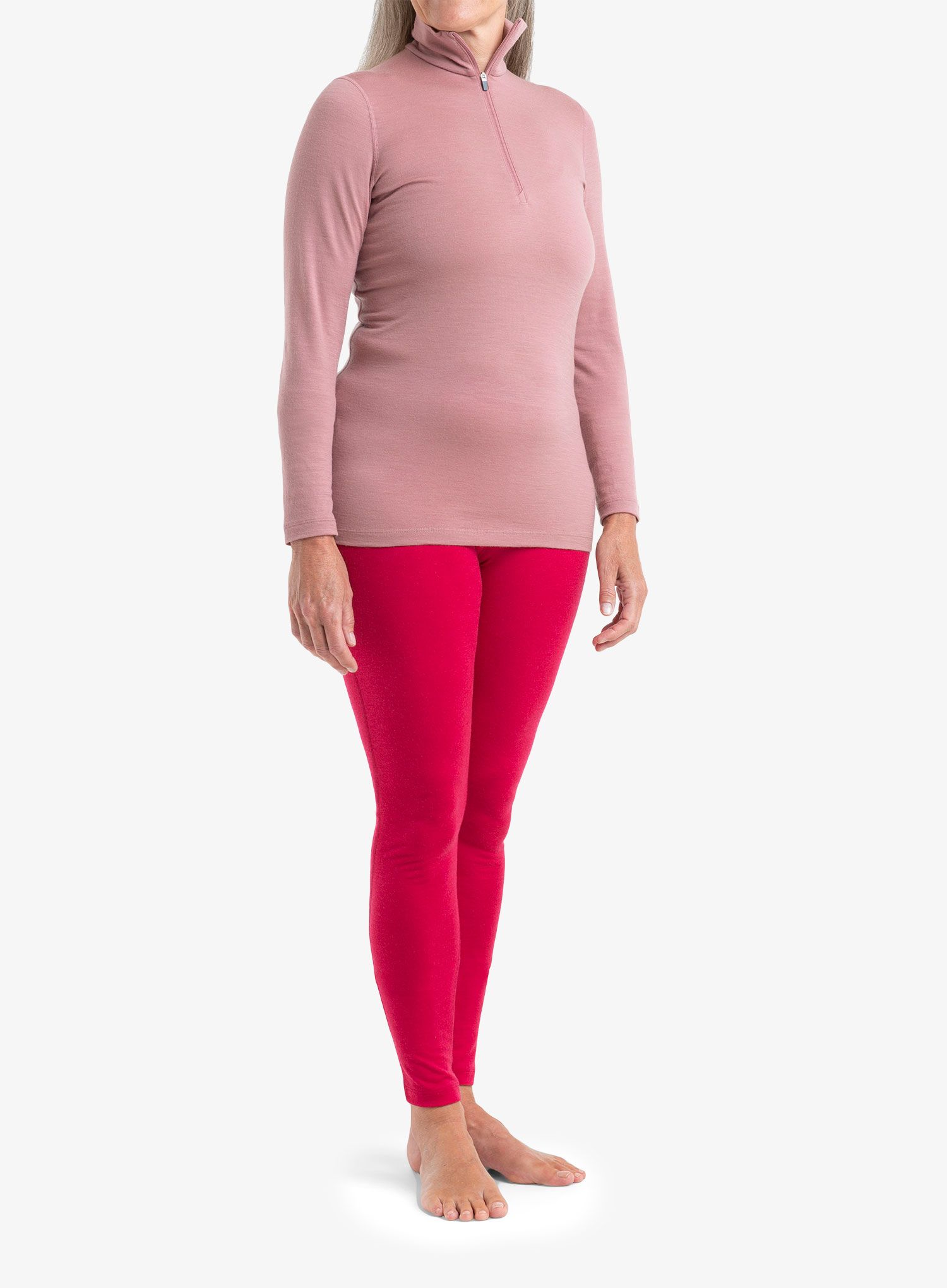 Ženska termoaktivna dukserica Icebreaker 200 Oasis L/S Half Zip - crystal