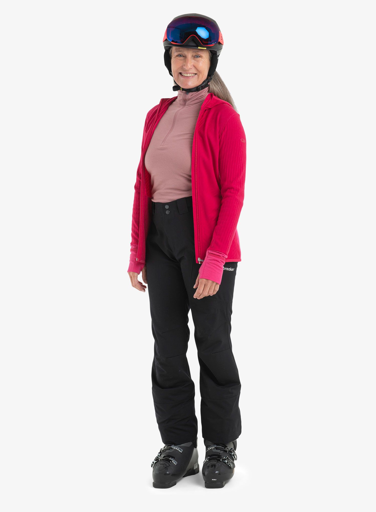 Ženska termoaktivna dukserica Icebreaker 200 Oasis L/S Half Zip - crystal