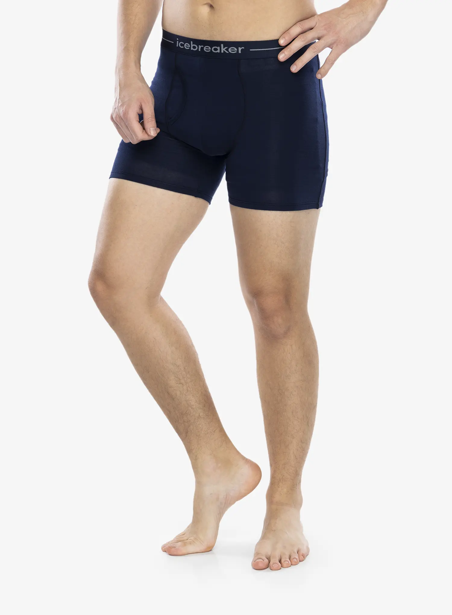Termoaktivne bokserice Icebreaker Anatomica Boxers wFly - midnight navy