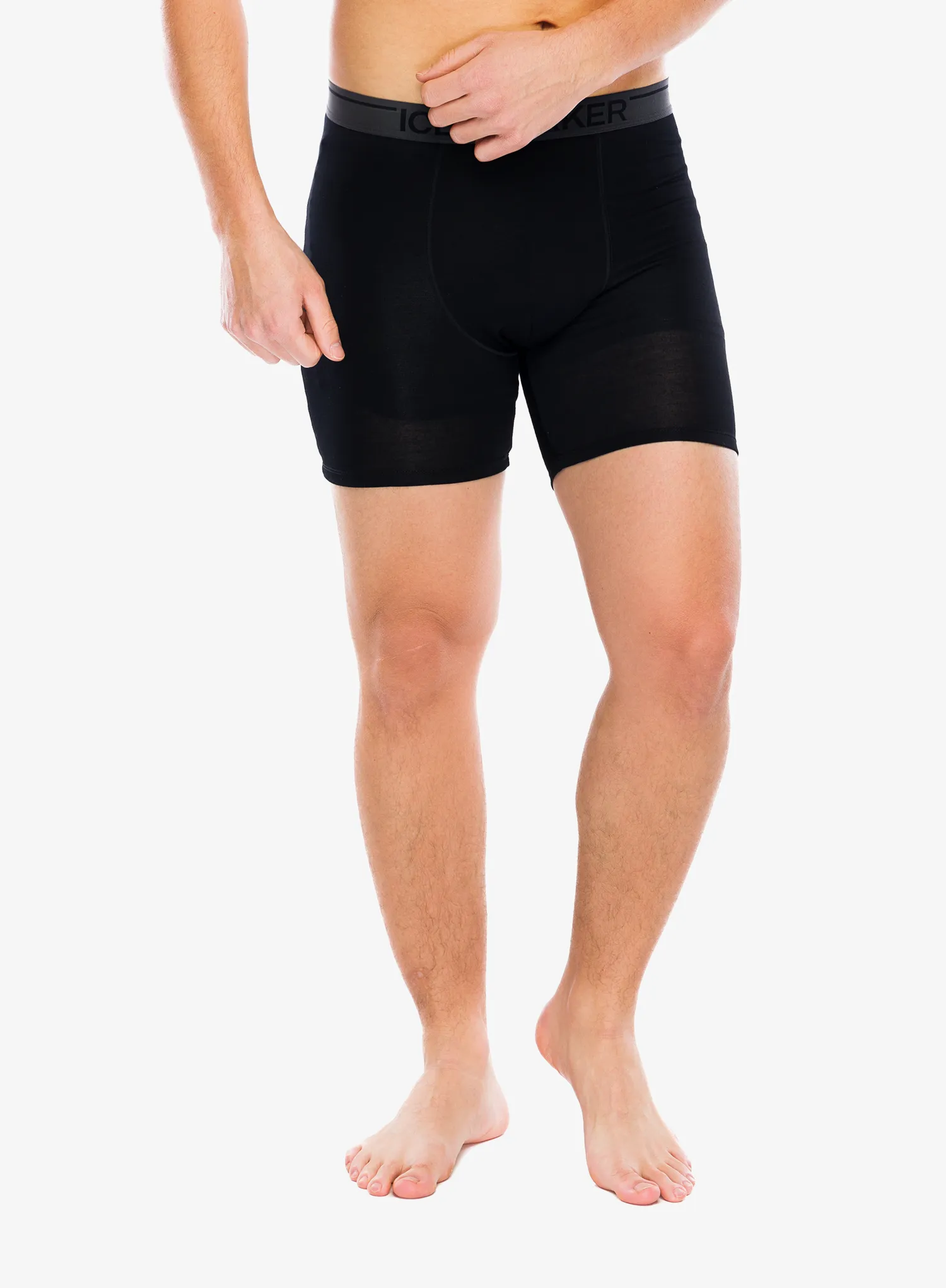 Termoaktivne bokserice Icebreaker Anatomica Long Boxers - black