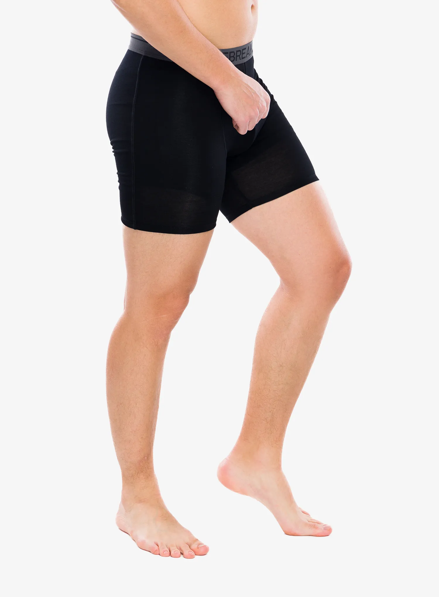 Termoaktivne bokserice Icebreaker Anatomica Long Boxers - black