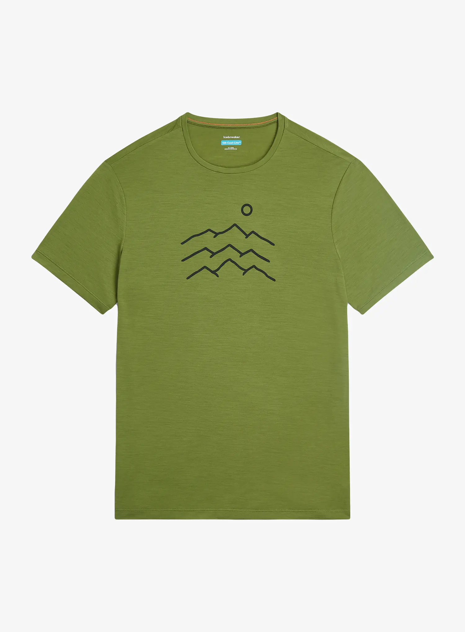 Majica s tiskom Icebreaker Merino 125 Cool-Lite Sphere SS Tee Across - sphagnum
