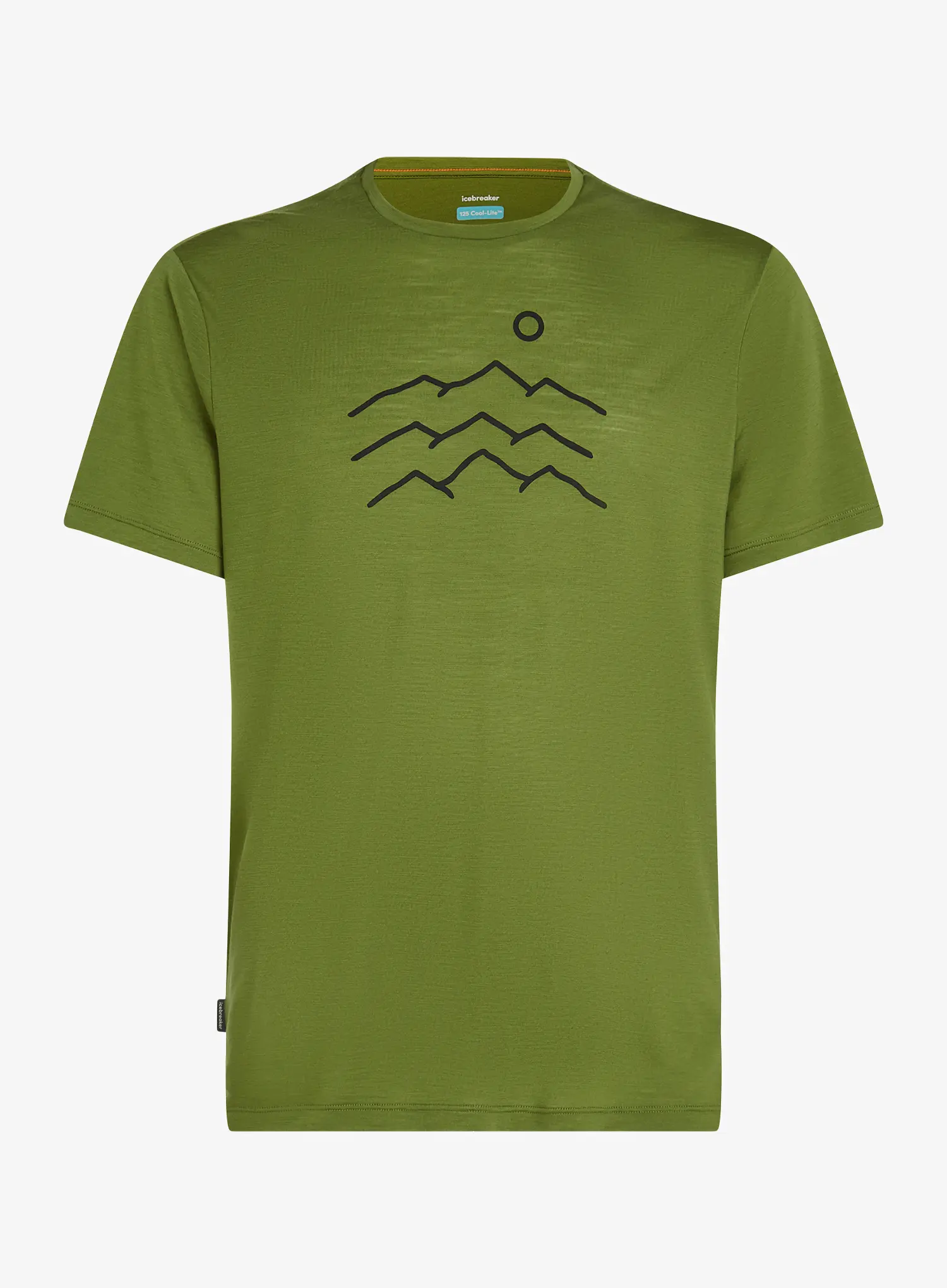 Majica s tiskom Icebreaker Merino 125 Cool-Lite Sphere SS Tee Across - sphagnum
