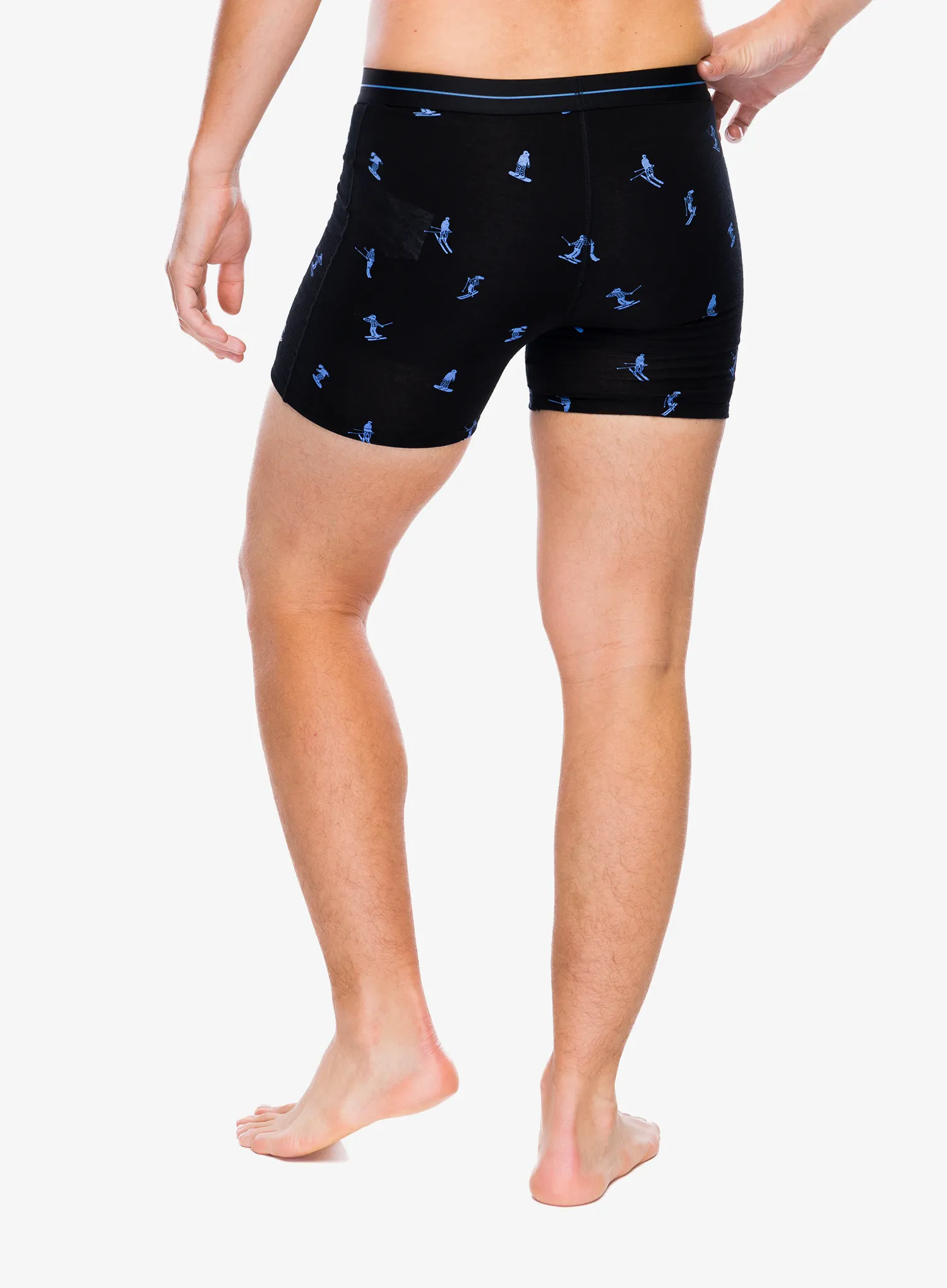 Termoaktivne bokserice Icebreaker Merino 150 Anatomica Boxers Ski Day - black/aop