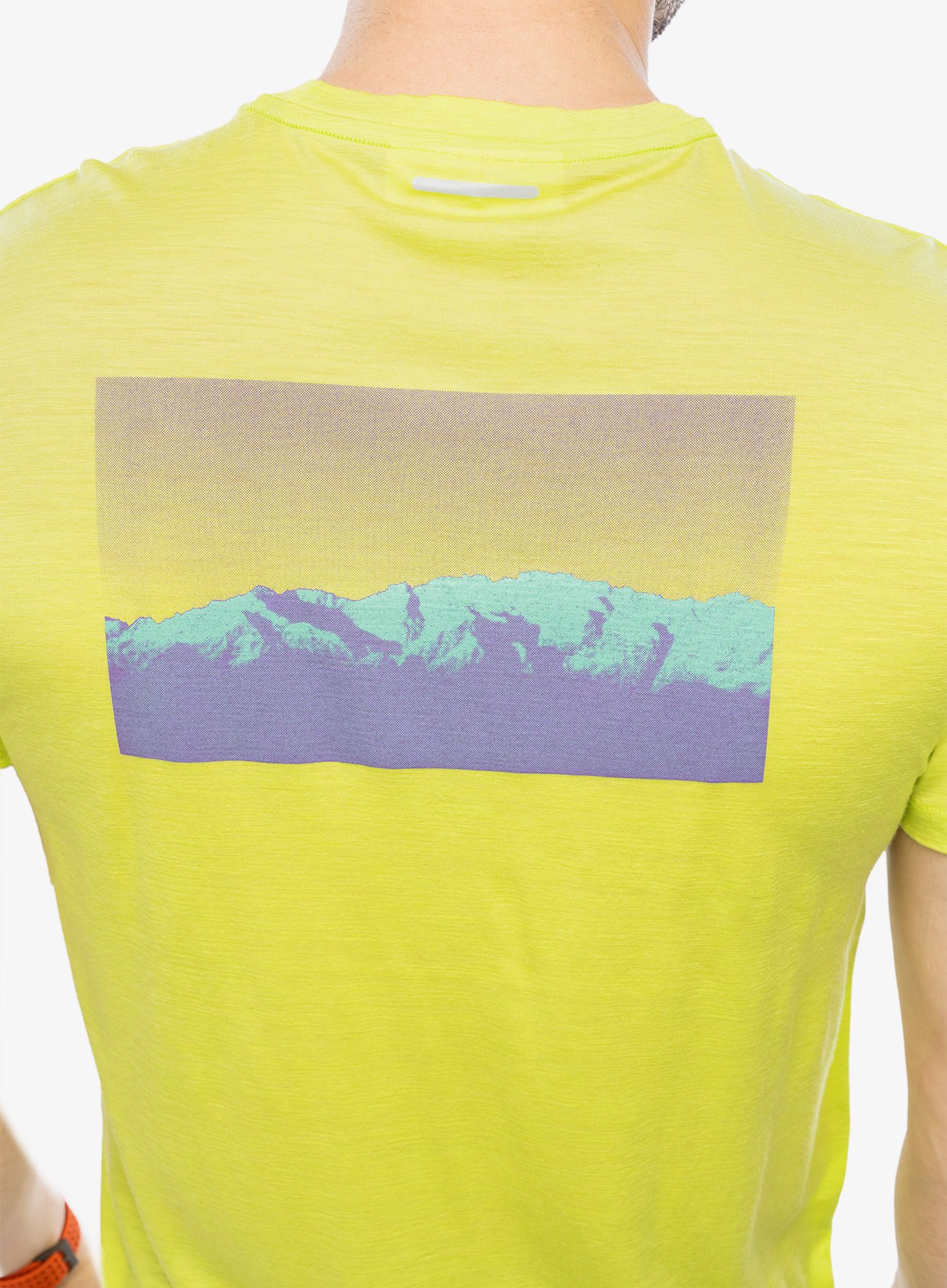 Merino majica Icebreaker Merino 150 Tech Lite III SS Tee Natural Run Club 2.0 - hyper