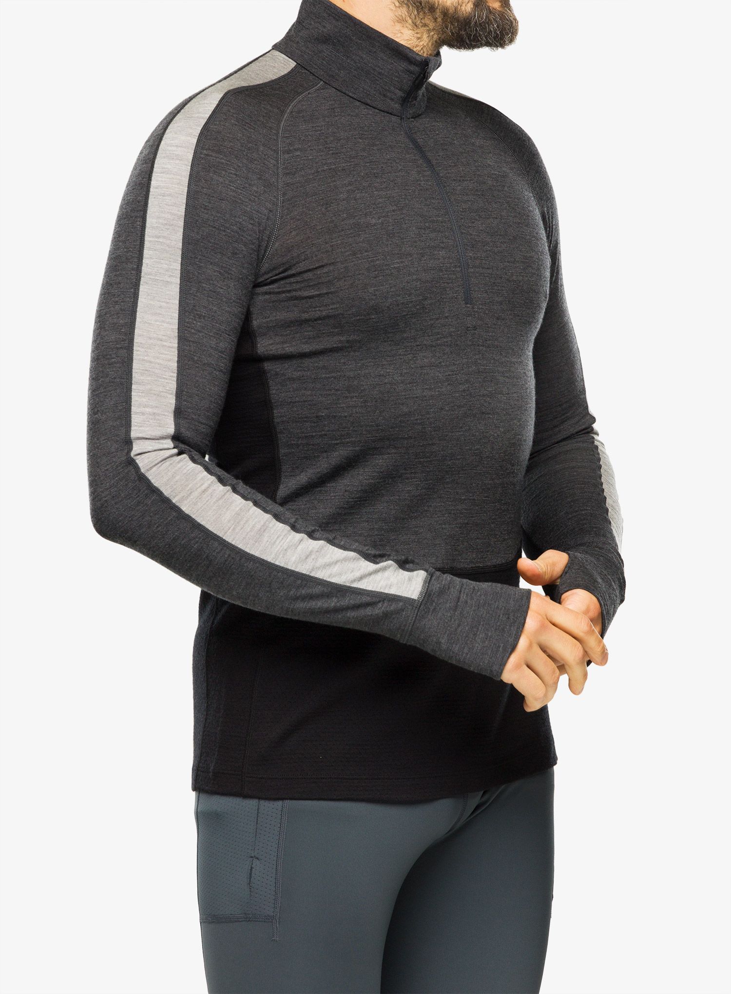Termoaktivna dukserica Icebreaker Merino 200 ZoneKnit LS Half Zip - jet/black