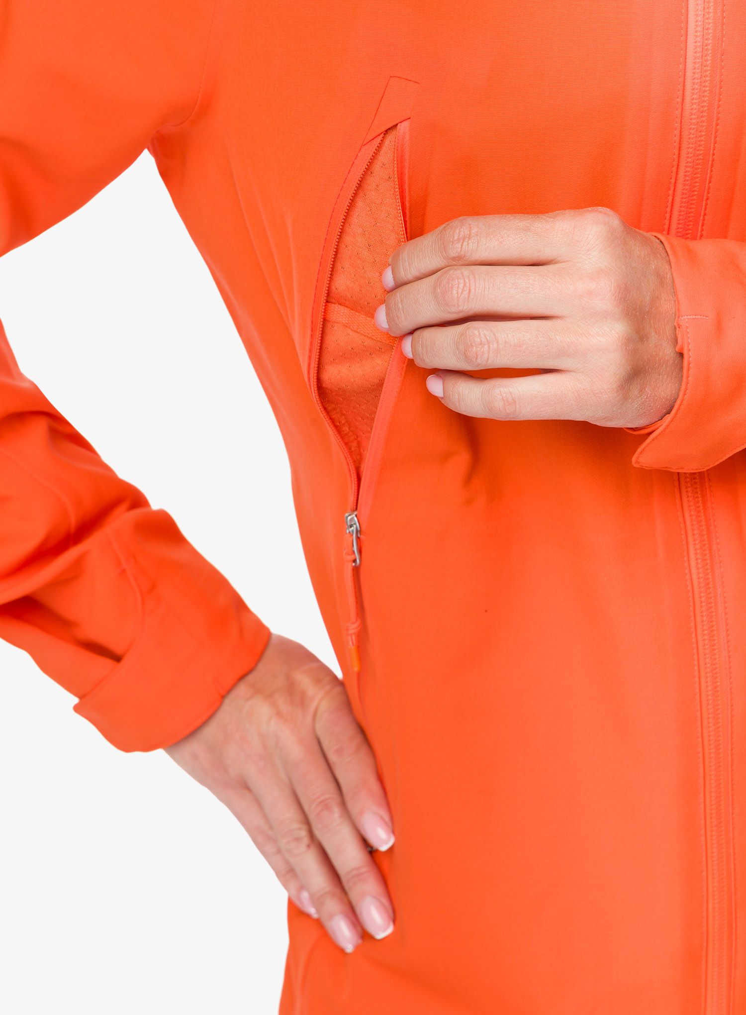 Ženska softshell jakna Icebreaker Shell+ Hooded Jacket - flash