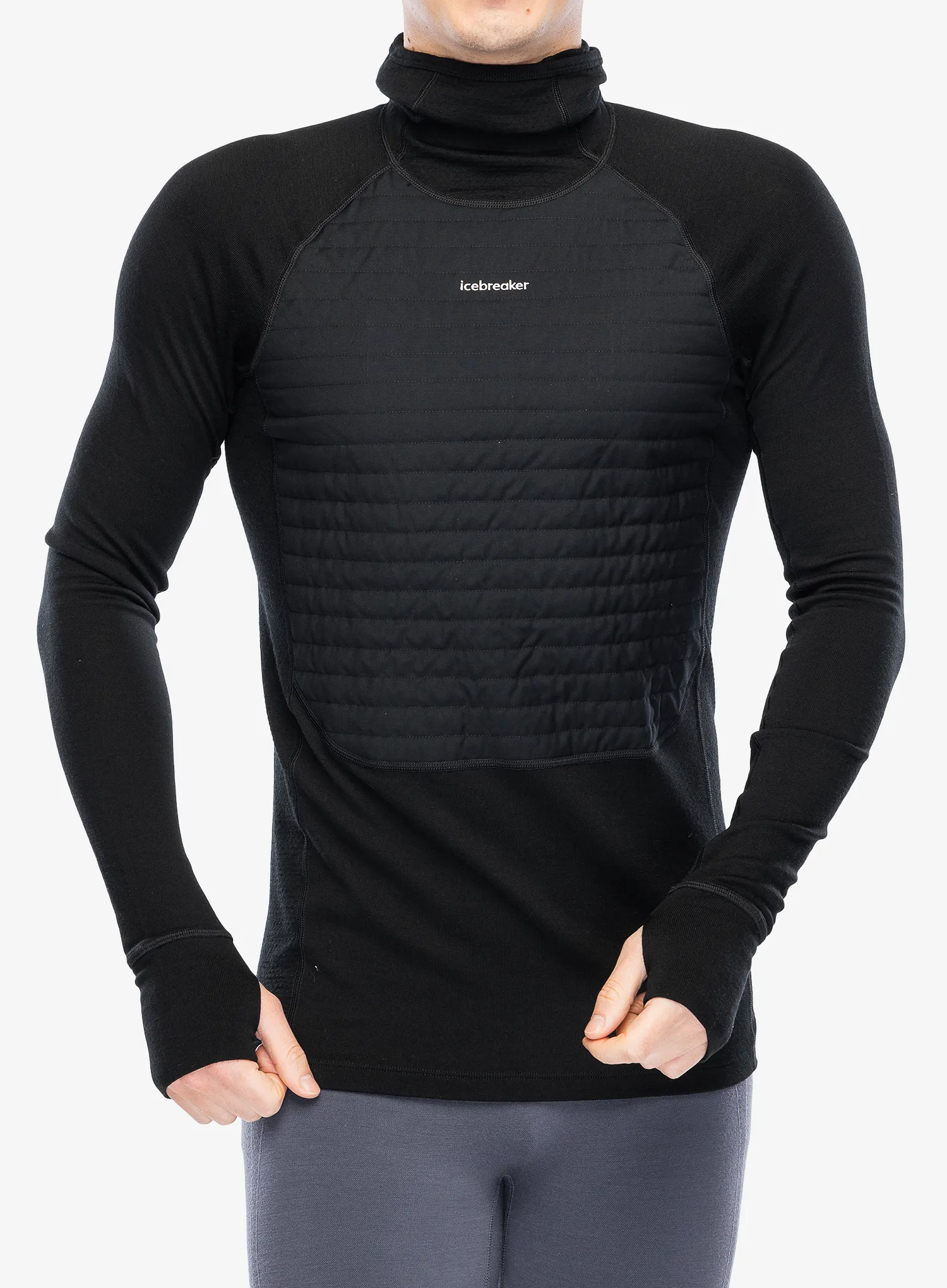Termoaktivna dukserica Icebreaker ZoneKnit Insulated LS Hoodie - black