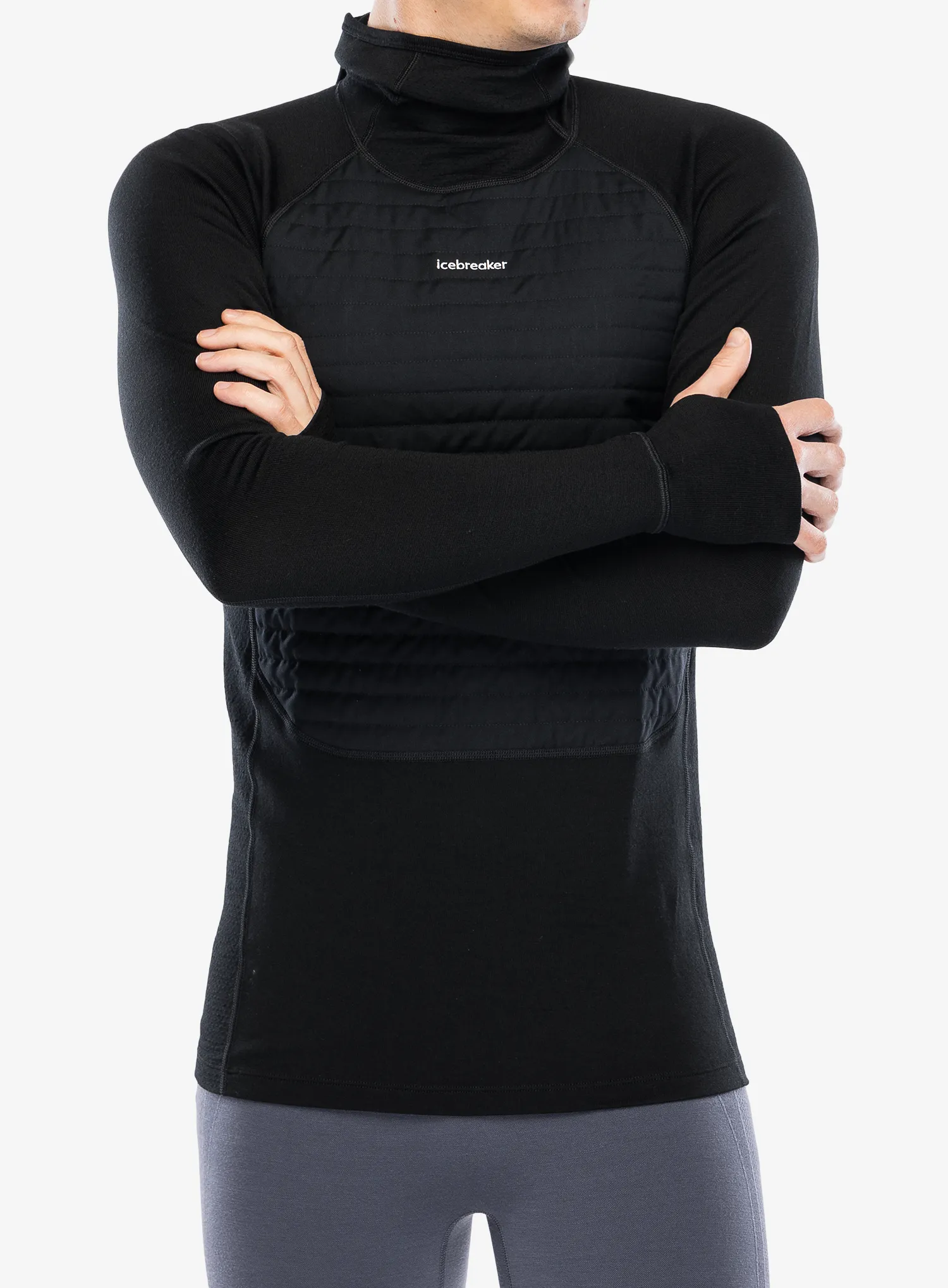 Termoaktivna dukserica Icebreaker ZoneKnit Insulated LS Hoodie - black