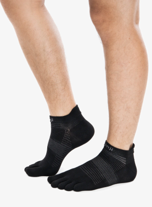 Čarape za trčanje Injinji Run Lightweight No-Show - black
