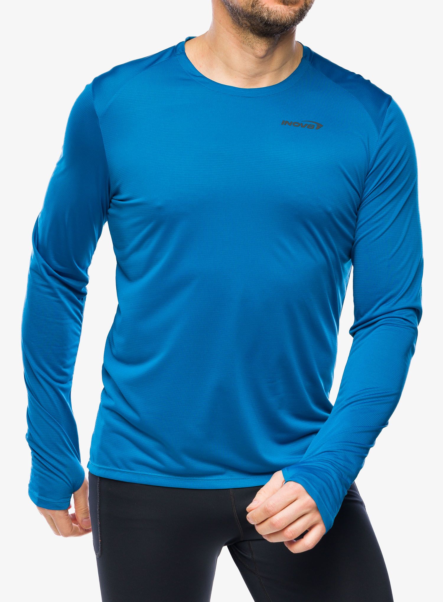 Dukserica za trčanje Inov-8 Performance Long Sleeve - blue/navy