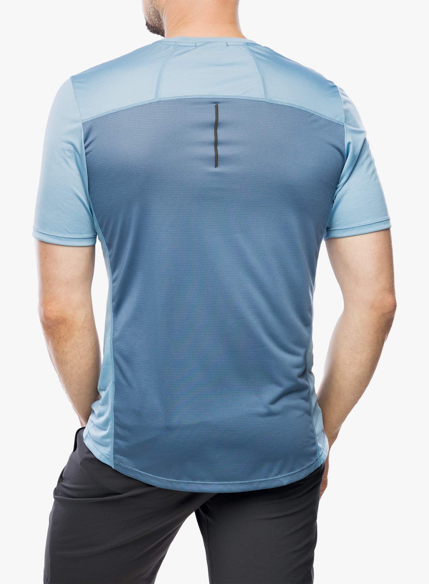 Majica za trčanje Inov-8 Performance Short Sleeve - blue grey/slate