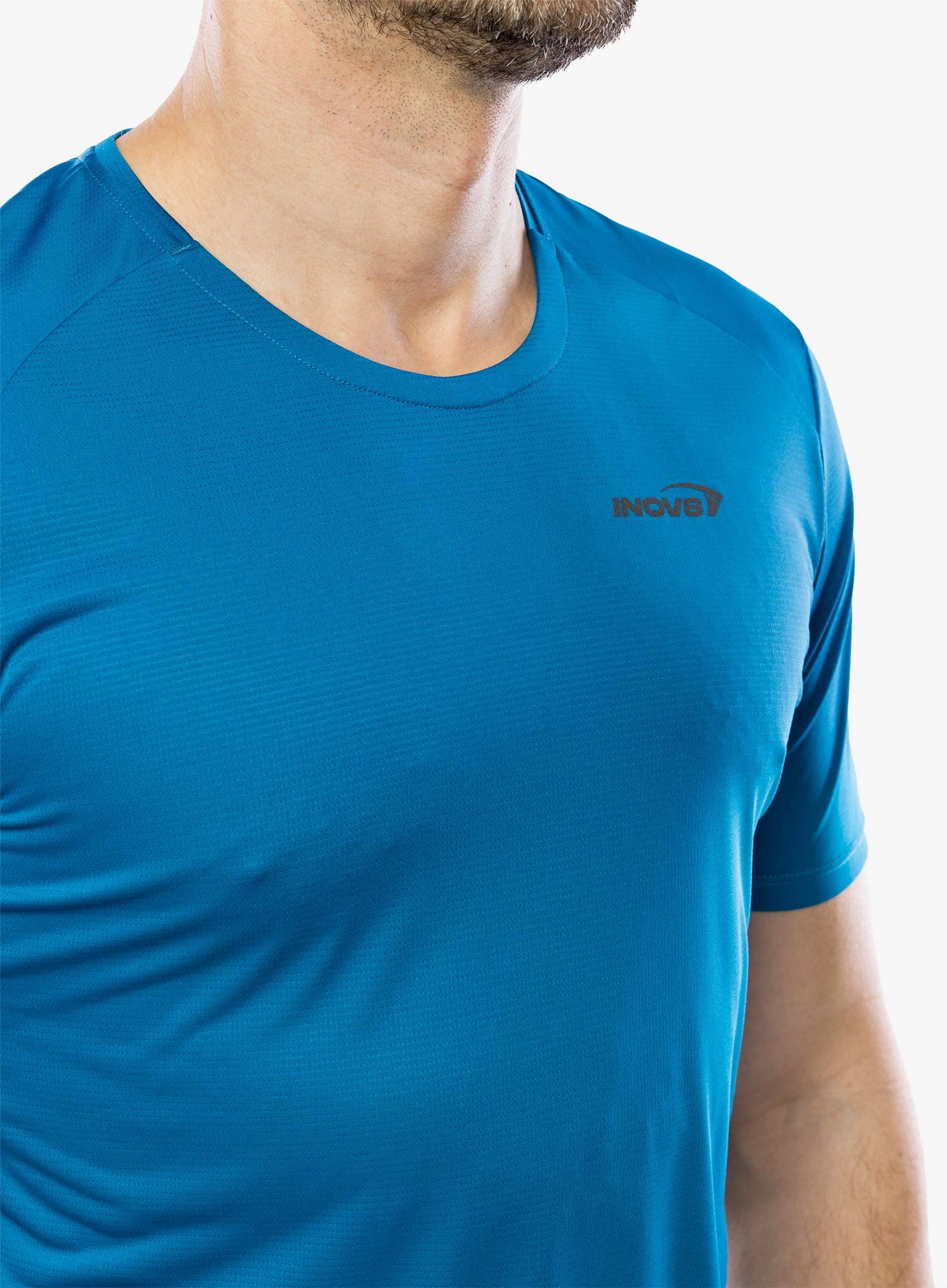 Majica za trening Inov-8 Performance Short Sleeve - blue/navy