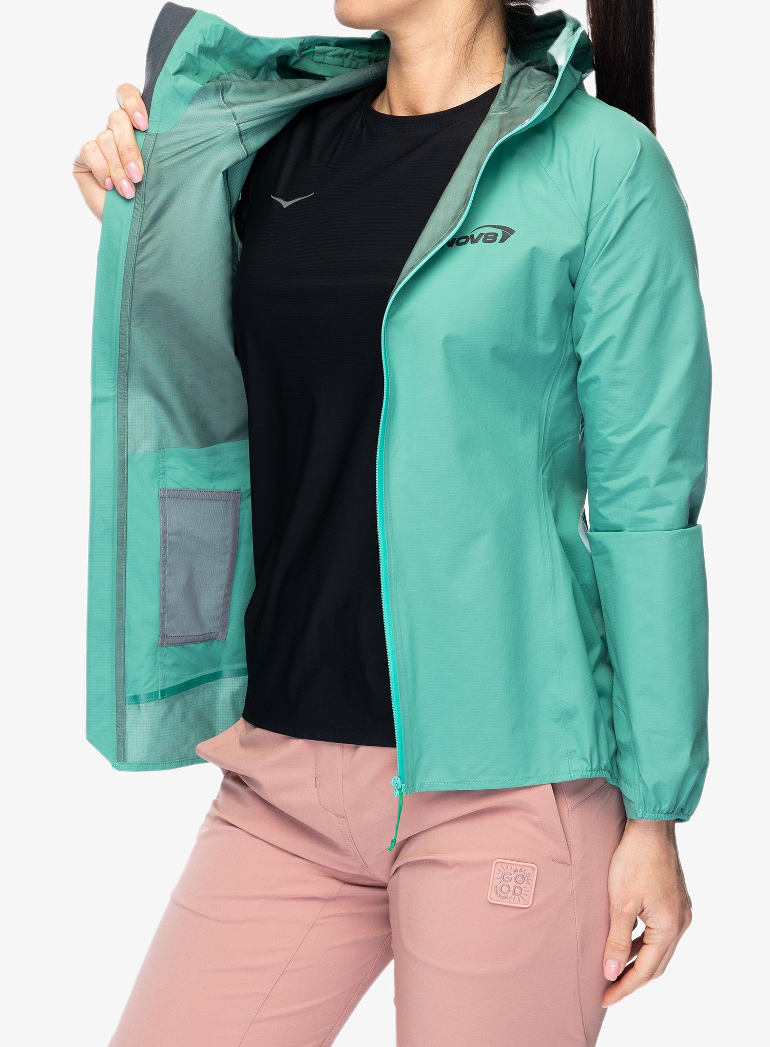 Ženska jakna za trčanje Inov-8 Stormshell FZ V2 - aqua
