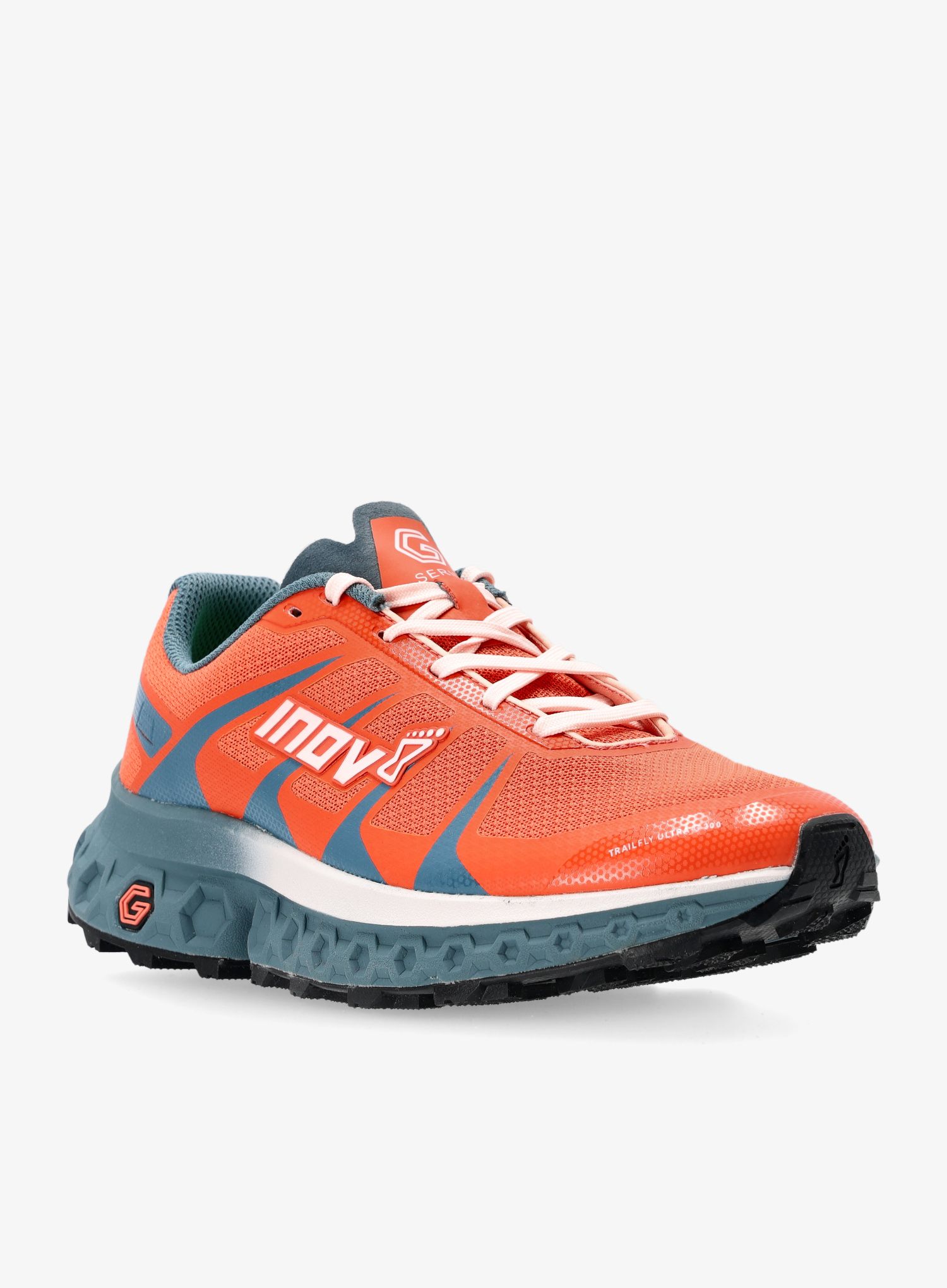 Ženske trail tenisice Inov-8 TrailFly Ultra G 300 Max - coral/graphite